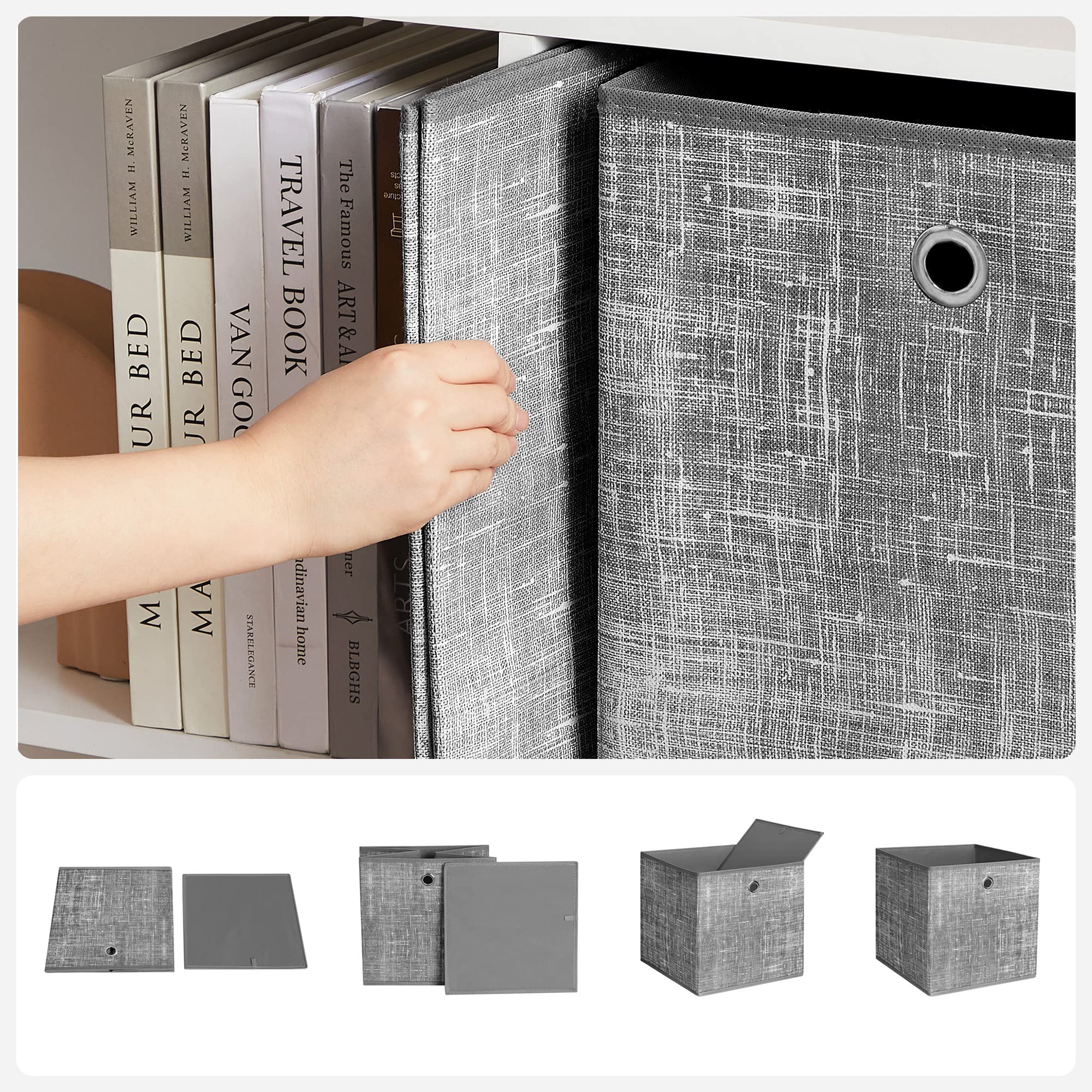 songmics-rfb02lg-3-aufbewahrungsbox-30x30x30-cm-6er-set-grau-meliert image 8