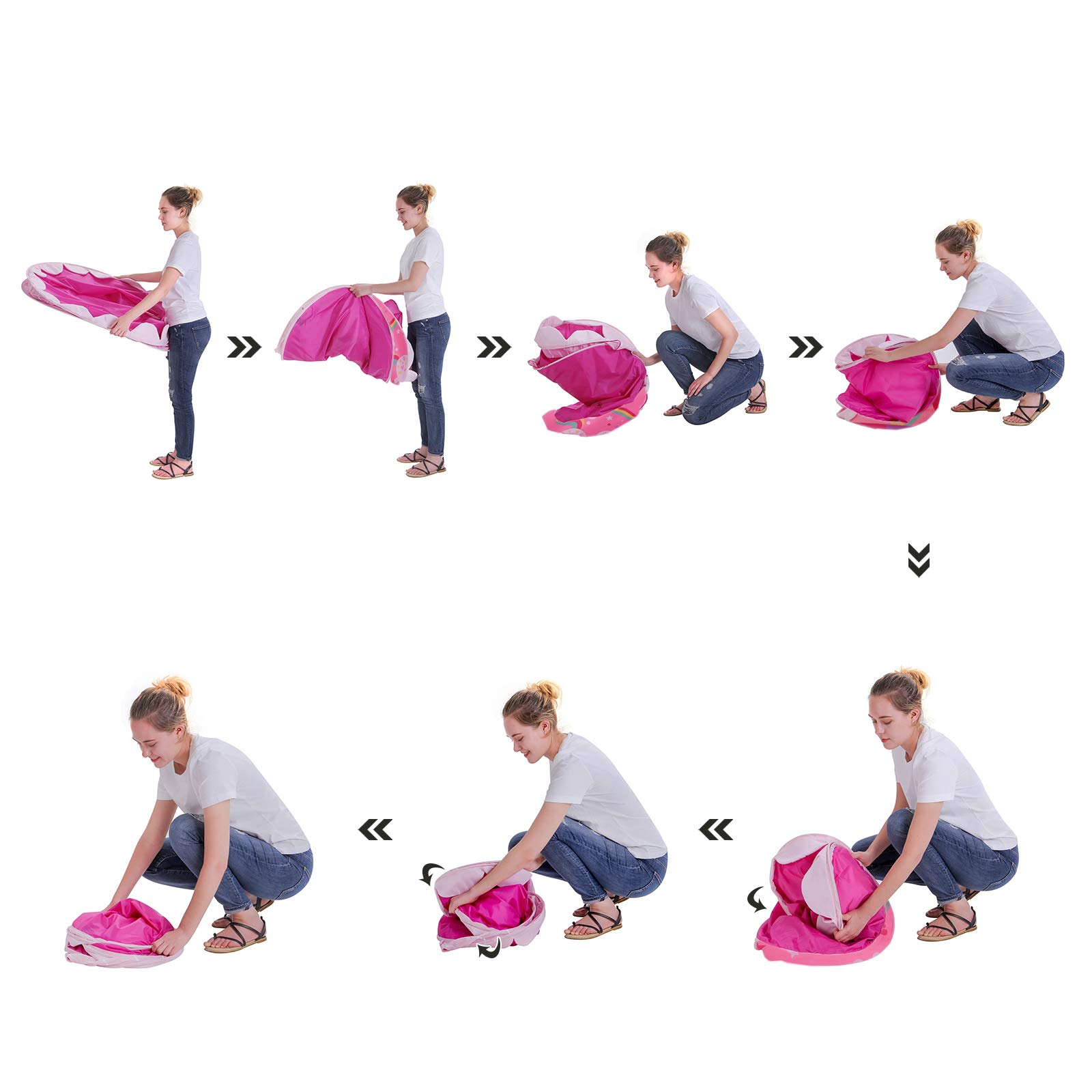 songmics-spielzelt-lpt04py-pink-gelb-prinzessinnenschloss-101x135-cm image 7