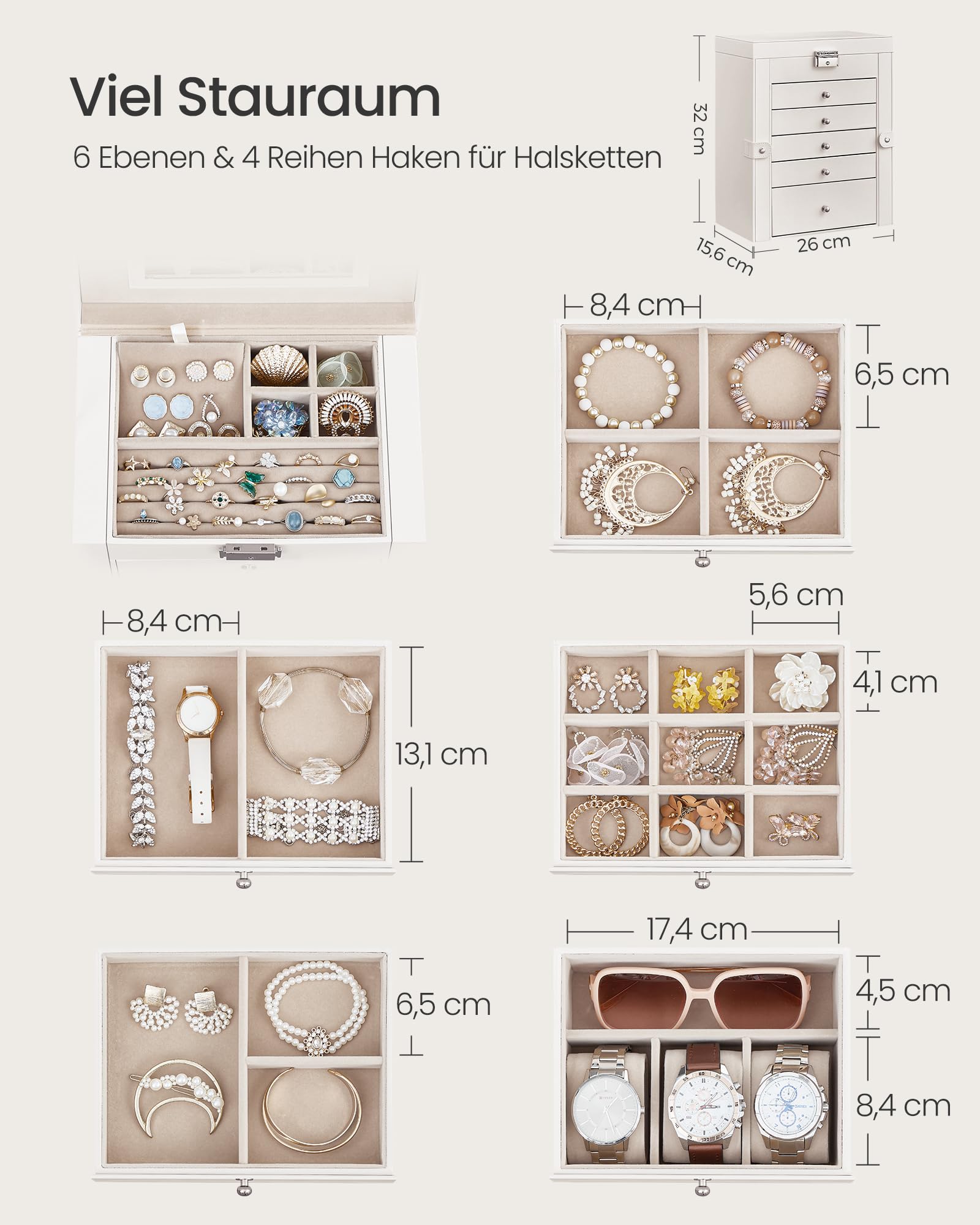 songmics-schmuckk-stchen-6-ebenen-mit-spiegel-abschlie-bar-wei-jbc152w01 image 3