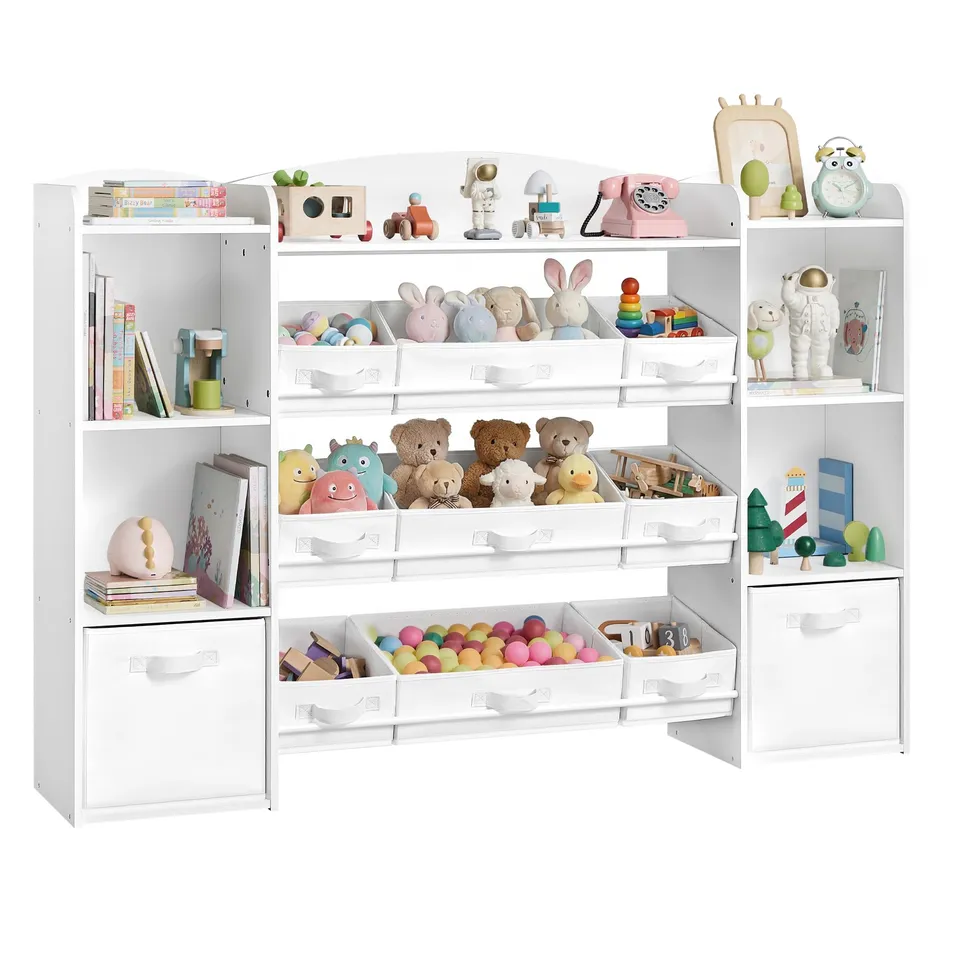 songmics-kinderregal-mit-4-f-chern-und-11-boxen-wei-143-8-cm image 1
