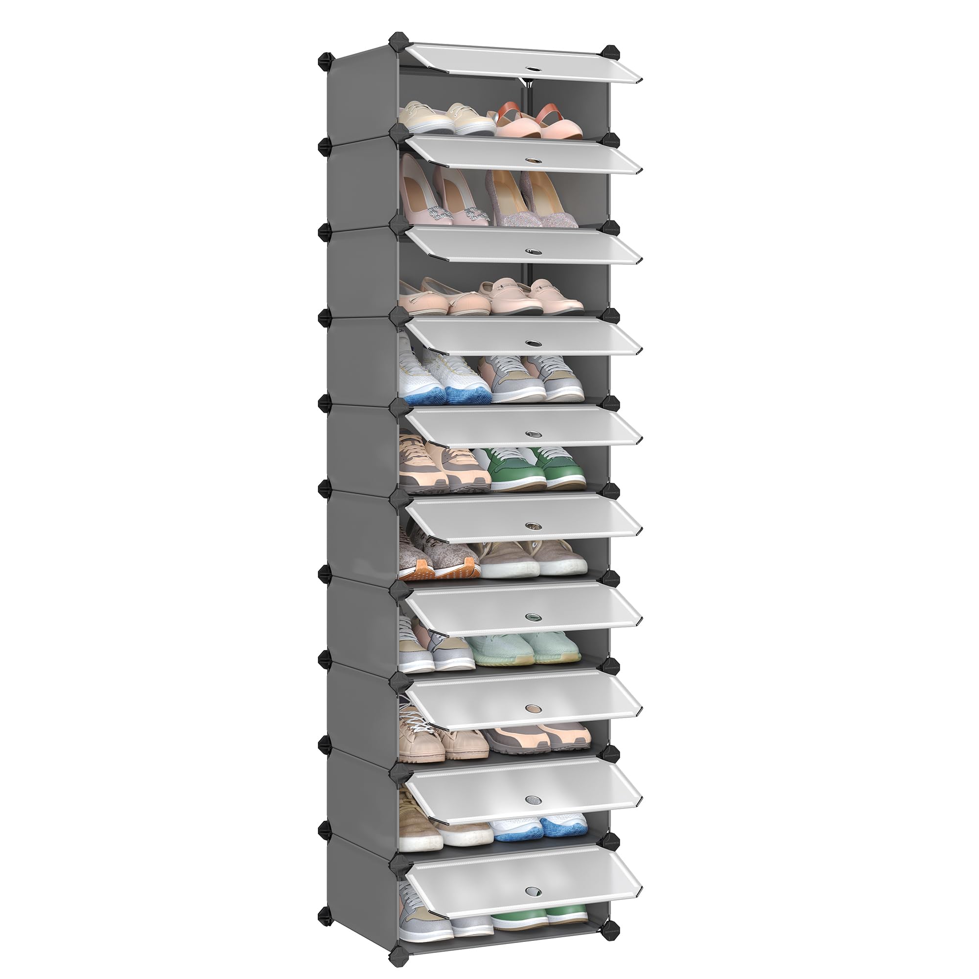 songmics-schuhregal-mit-t-r-10-f-cher-pp-31-x-43-x-173-cm-schwarz-lpc10hv1 image 8