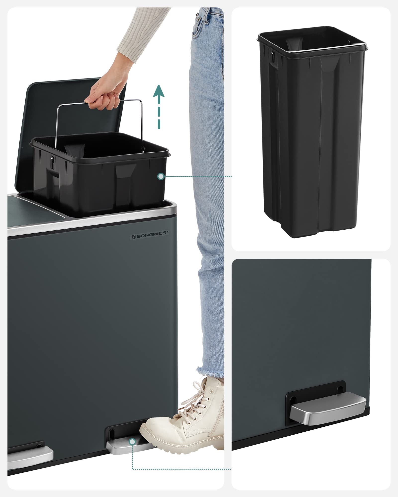 songmics-m-lleimer-48l-2x24l-trennsystem-pedal-softclose image 4