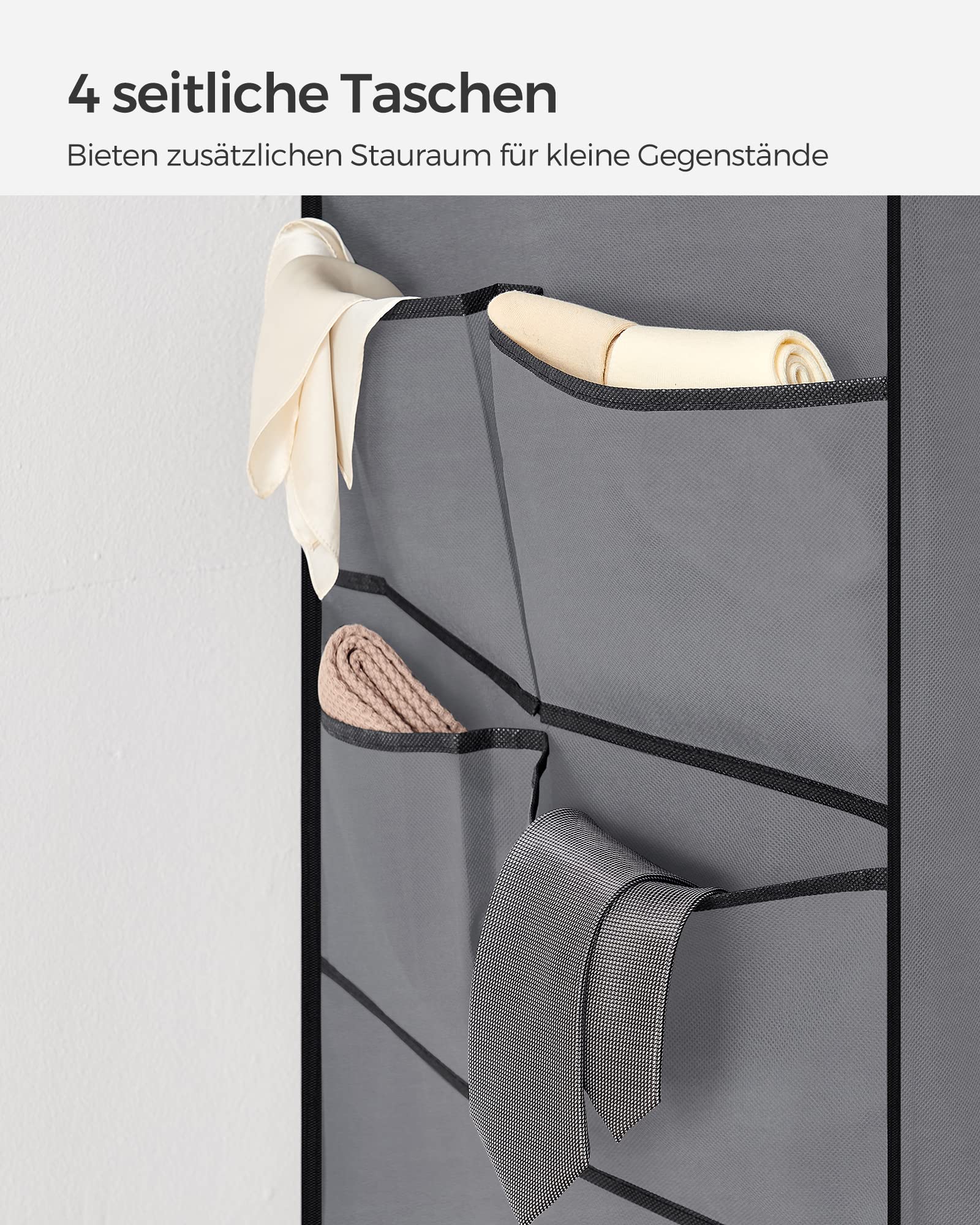 songmics-stoffschrank-ryg094g02-45-x-170-x-167-cm-grau-4-h-ngef-cher-mit-ablagen image 8