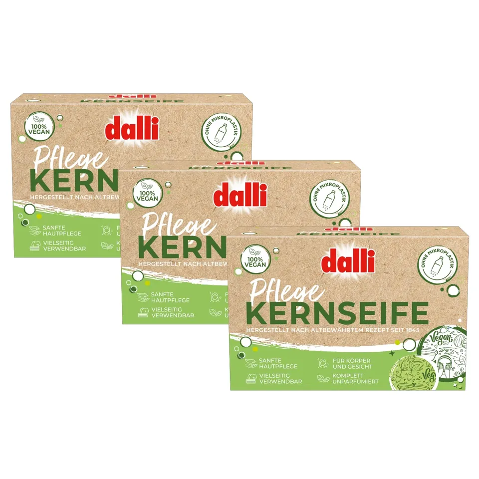 dalli-pflanzliche-pflege-kernseife-3-x-125-g-parfumfrei image 1