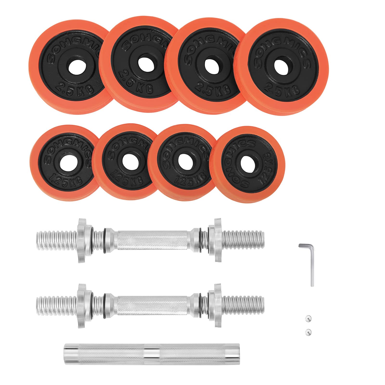 songmics-hantelset-syl20lra-gusseisen-verstellbar-kurzhantel-langhantel-orange image 8