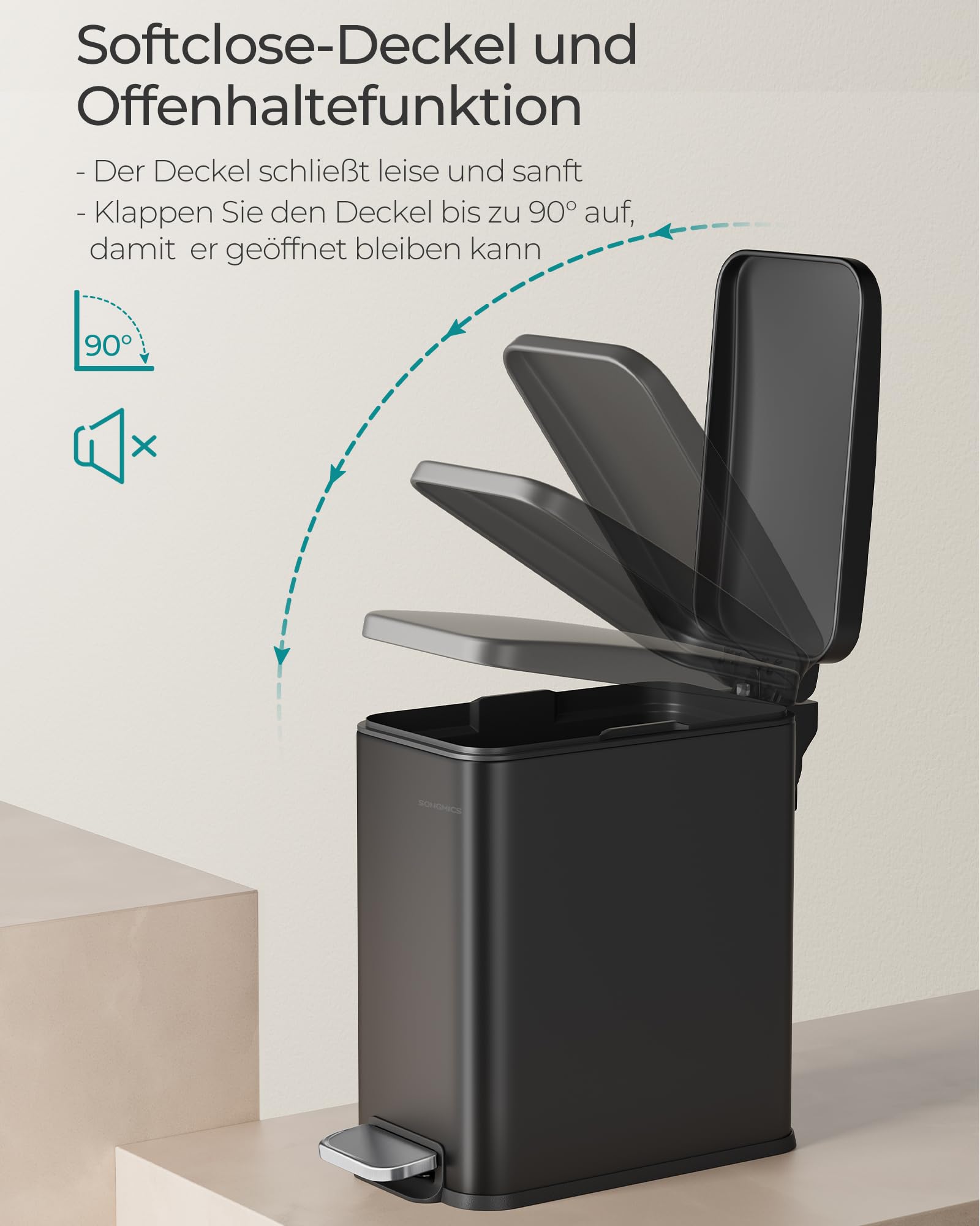 songmics-kosmetikeimer-10-liter-edelstahl-tretm-lleimer-mit-inneneimer image 5