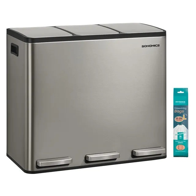 songmics-m-lleimer-k-che-3-x-18-l-edelstahl-softclose-mit-3-f-chern image 1