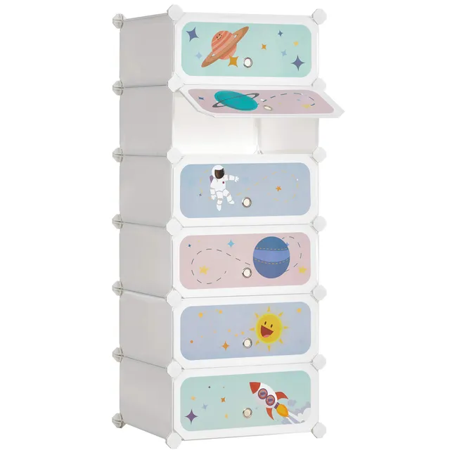 songmics-lpc904w01-kinderschuhregal-6-f-cher-wei-weltraum-motiv image 1