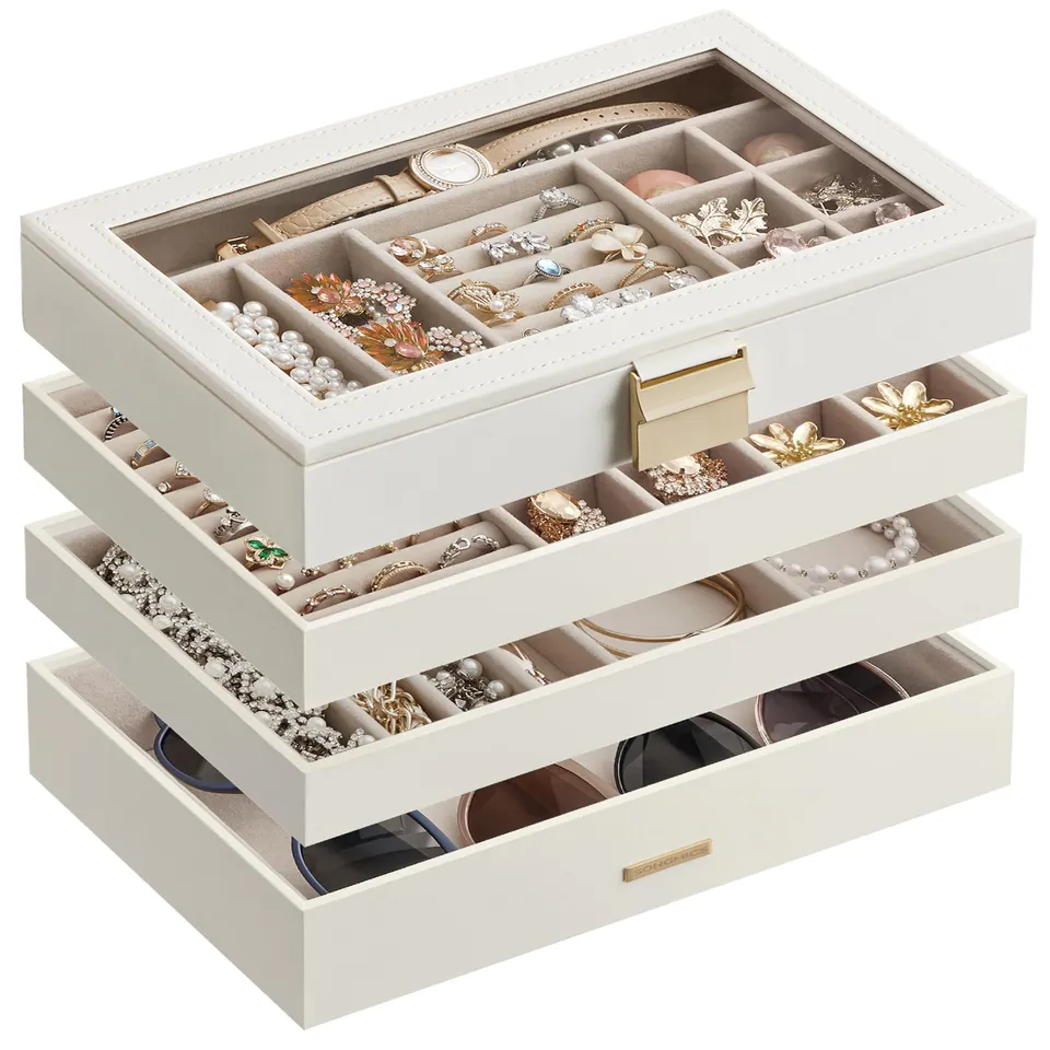 songmics-gisella-schmuckk-stchen-4-ebenen-jbc164w01-wei-stapelbares-schmucktable image 1