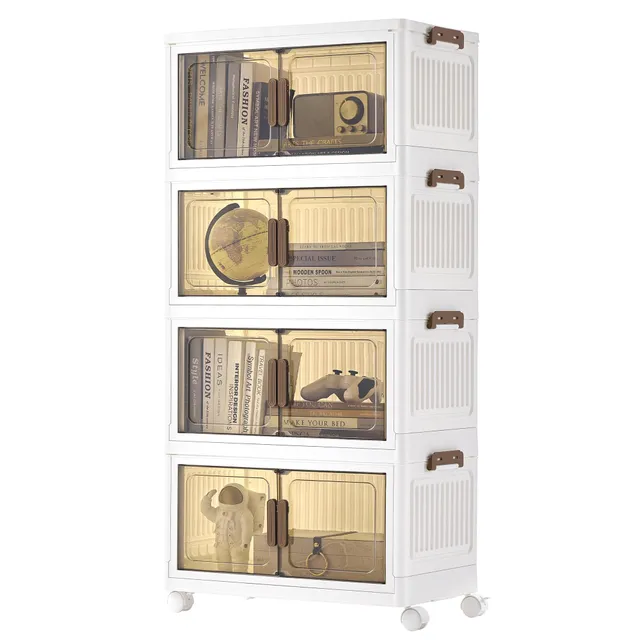 songmics-aufbewahrungsboxen-rlb450wz01-4-ebenen-180l-auf-rollen-wei image 1