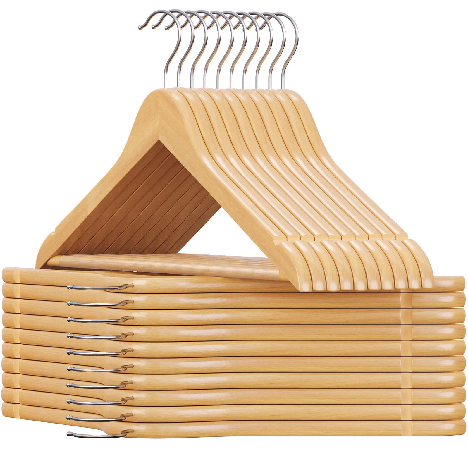 songmics-kleiderb-gel-holz-20er-set-mit-hosensteg-naturfarben-silbern-crw001-20 image 1