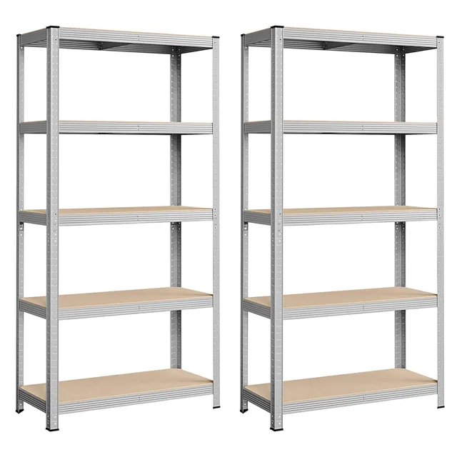 songmics-schwerlastregal-glr80sv-2er-set-40-x-90-x-180-cm-metall-silber-5-b-den image 1