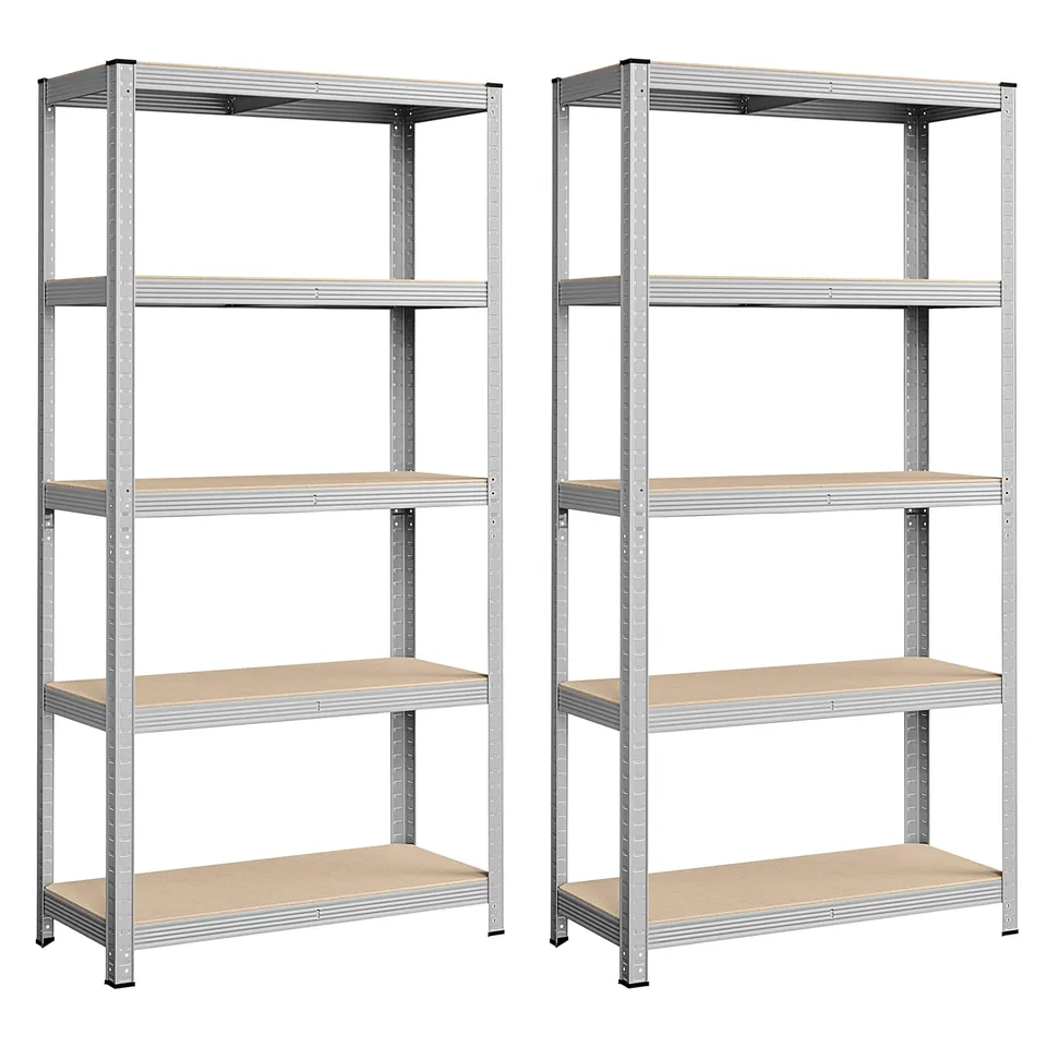 songmics-schwerlastregal-glr80sv-2er-set-40-x-90-x-180-cm-metall-silber-5-b-den image 1