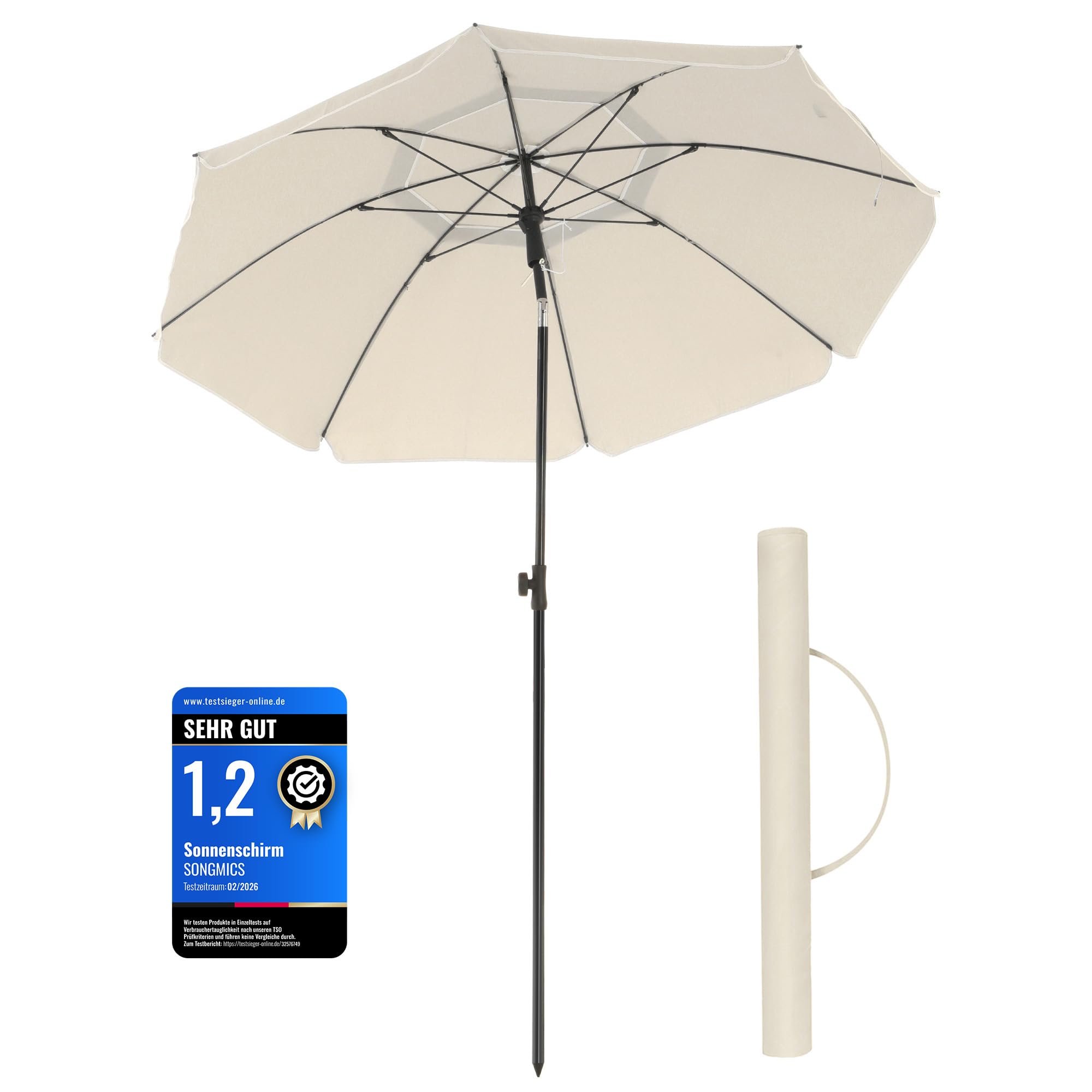 songmics-gpu65wtv1-sonnenschirm-200-cm-upf-50-knickbar-beige image 1