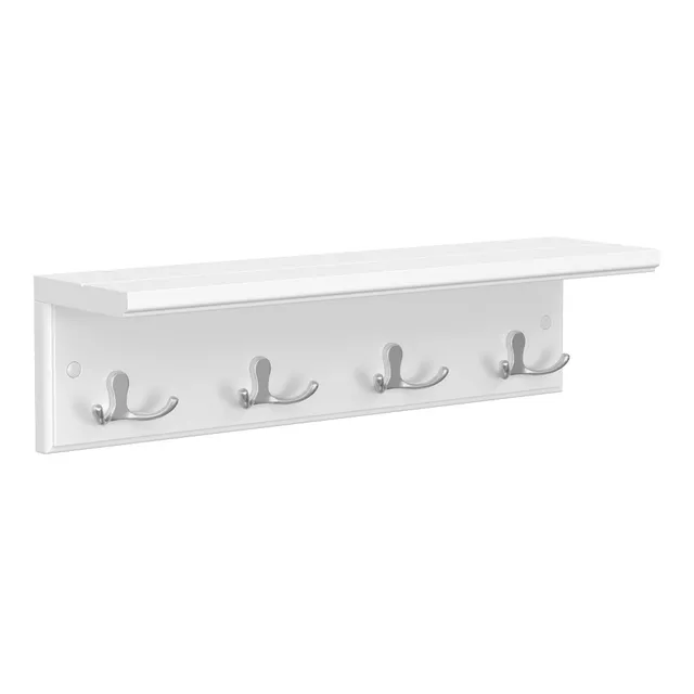 songmics-lhr42wt-wandgarderobe-mit-ablage-wei-4-doppelhaken image 1