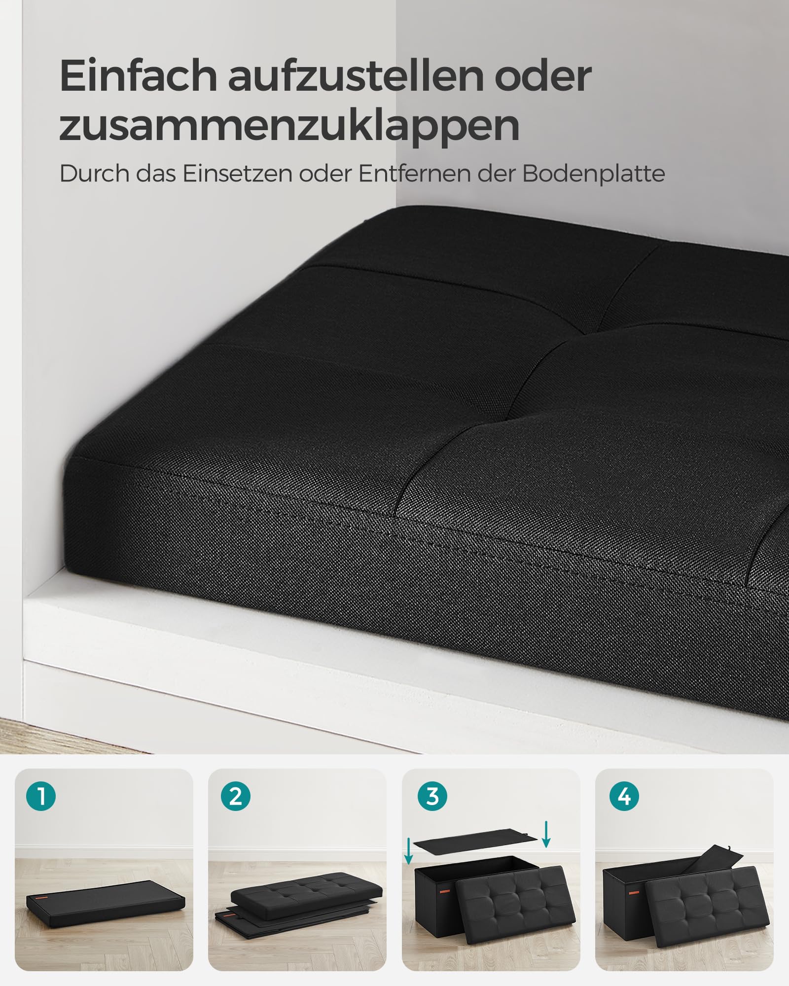 songmics-sitzhocker-mit-stauraum-76-cm-klappbar-tintenschwarz-89-liter-bis-300-k image 7