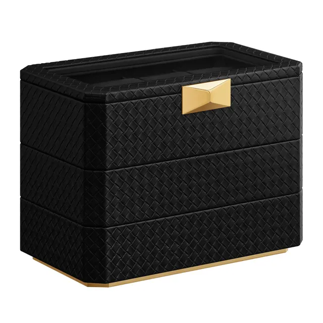 songmics-home-ronne-uhrenbox-3-ebenen-8-f-cher-schwarz-jwb021b01 image 1