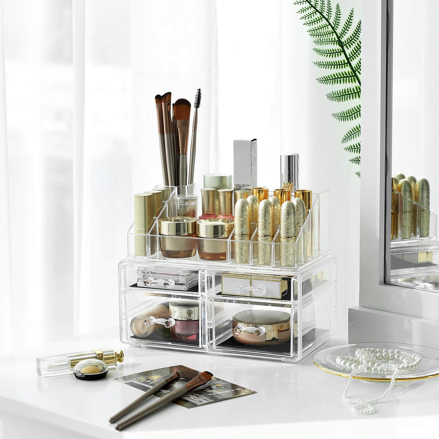 songmics-kosmetik-organizer-acryl-mit-4-schubladen-transparent-jka005tp image 3
