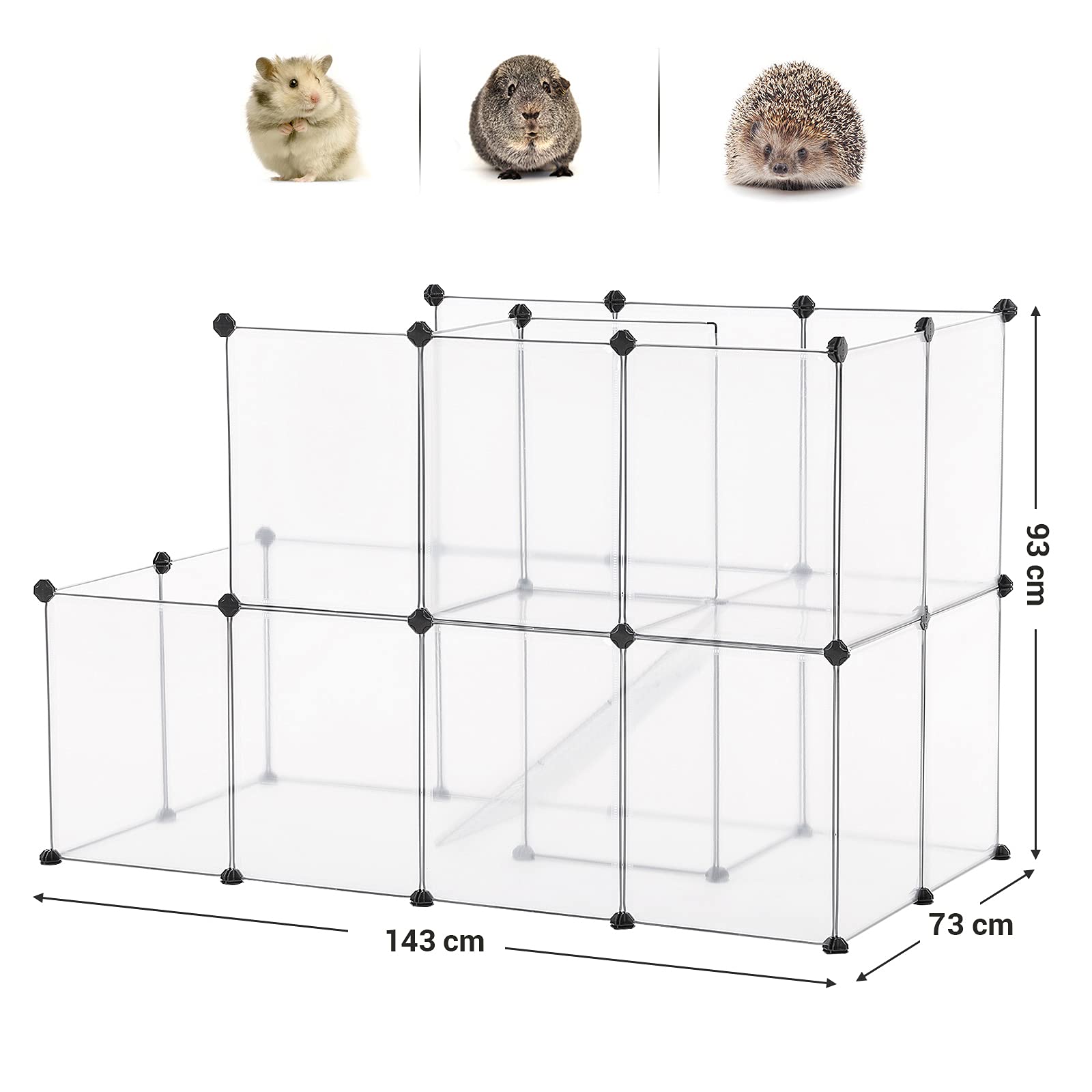songmics-laufgitter-lpc03w-f-r-meerschweinchen-modular-transparent-143-x-73-x-93 image 6