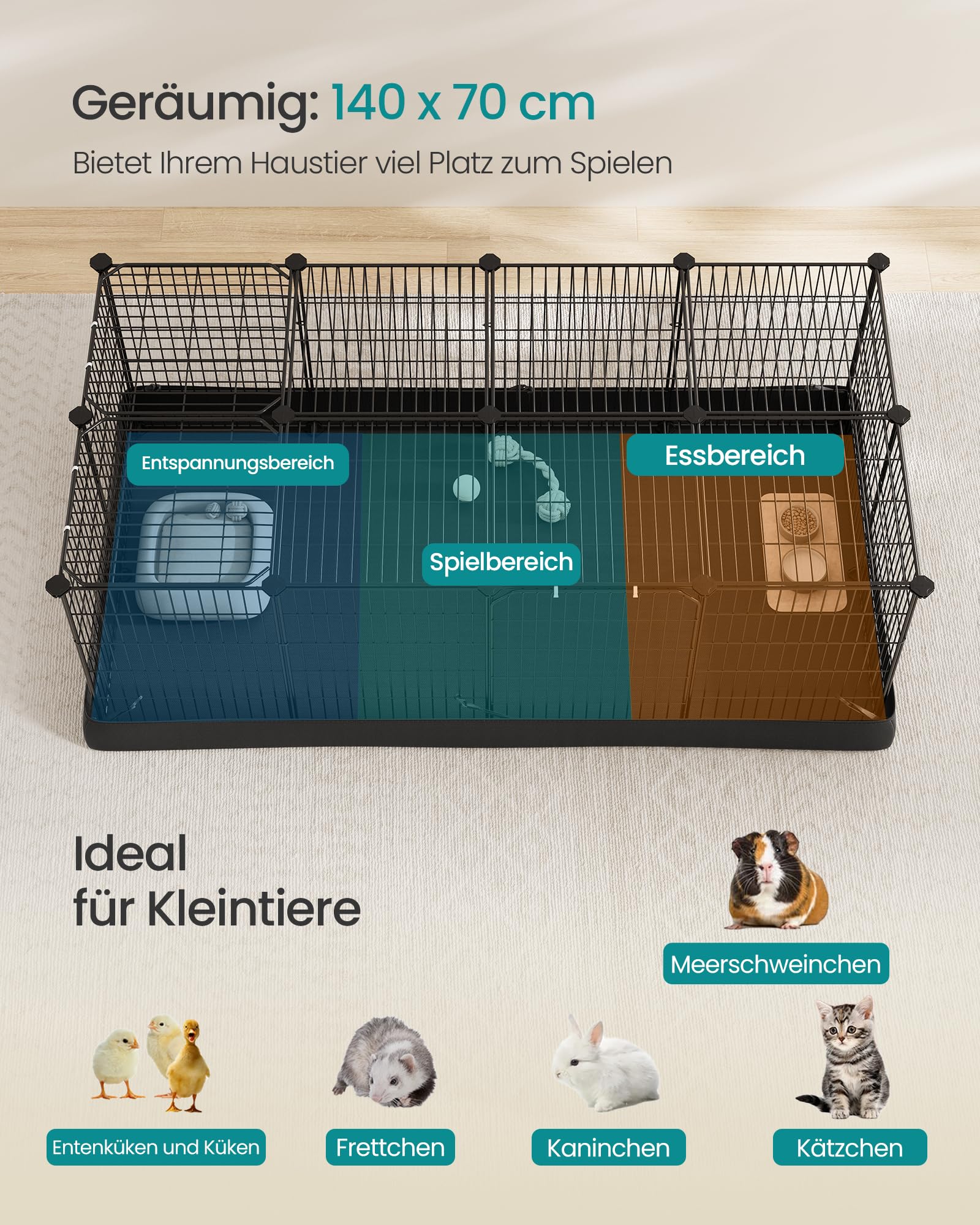 songmics-freilaufgehege-f-r-kaninchen-140x70x45-cm-mit-bodenmatte image 3