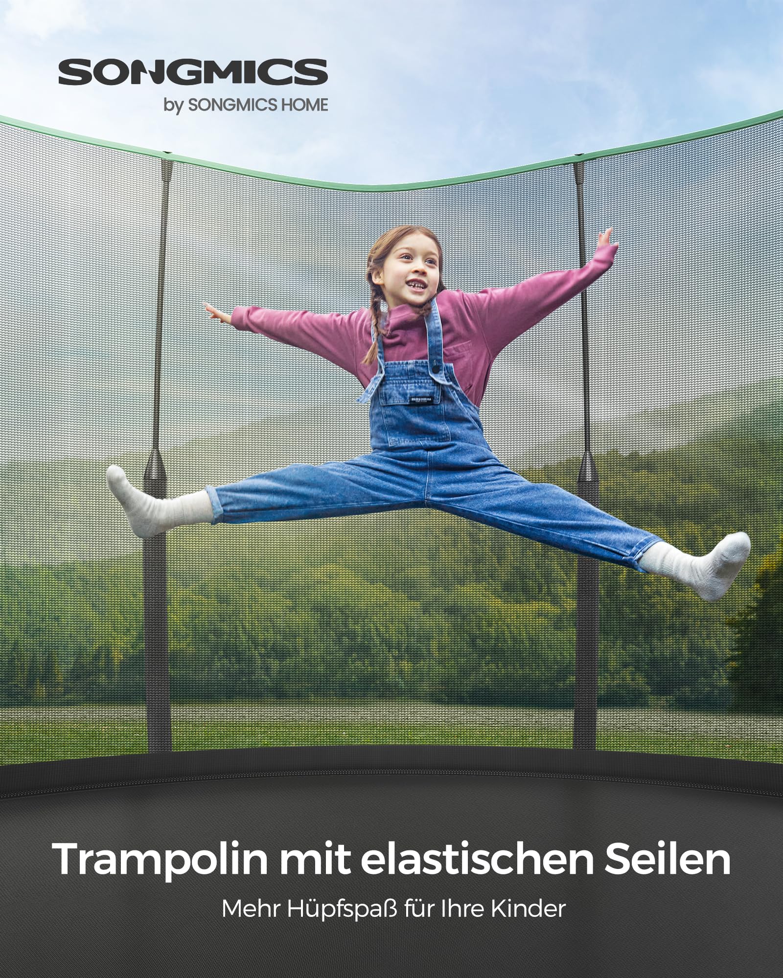 songmics-federloses-trampolin-outdoor-244-cm-mit-sicherheitsnetz image 2