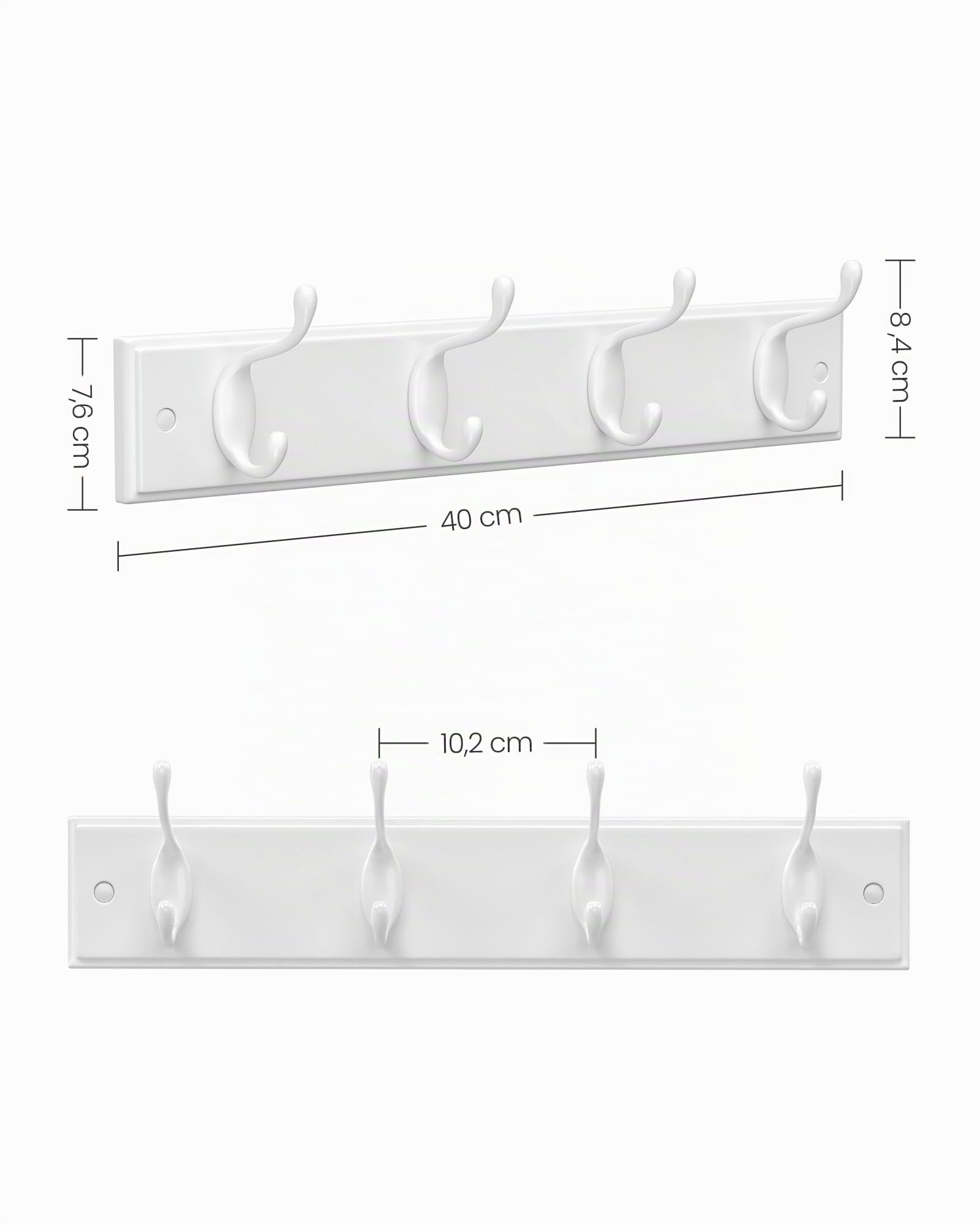 songmics-wandgarderobe-lhr23wt-garderobenleiste-mit-4-doppelhaken-hellwarmwei image 6
