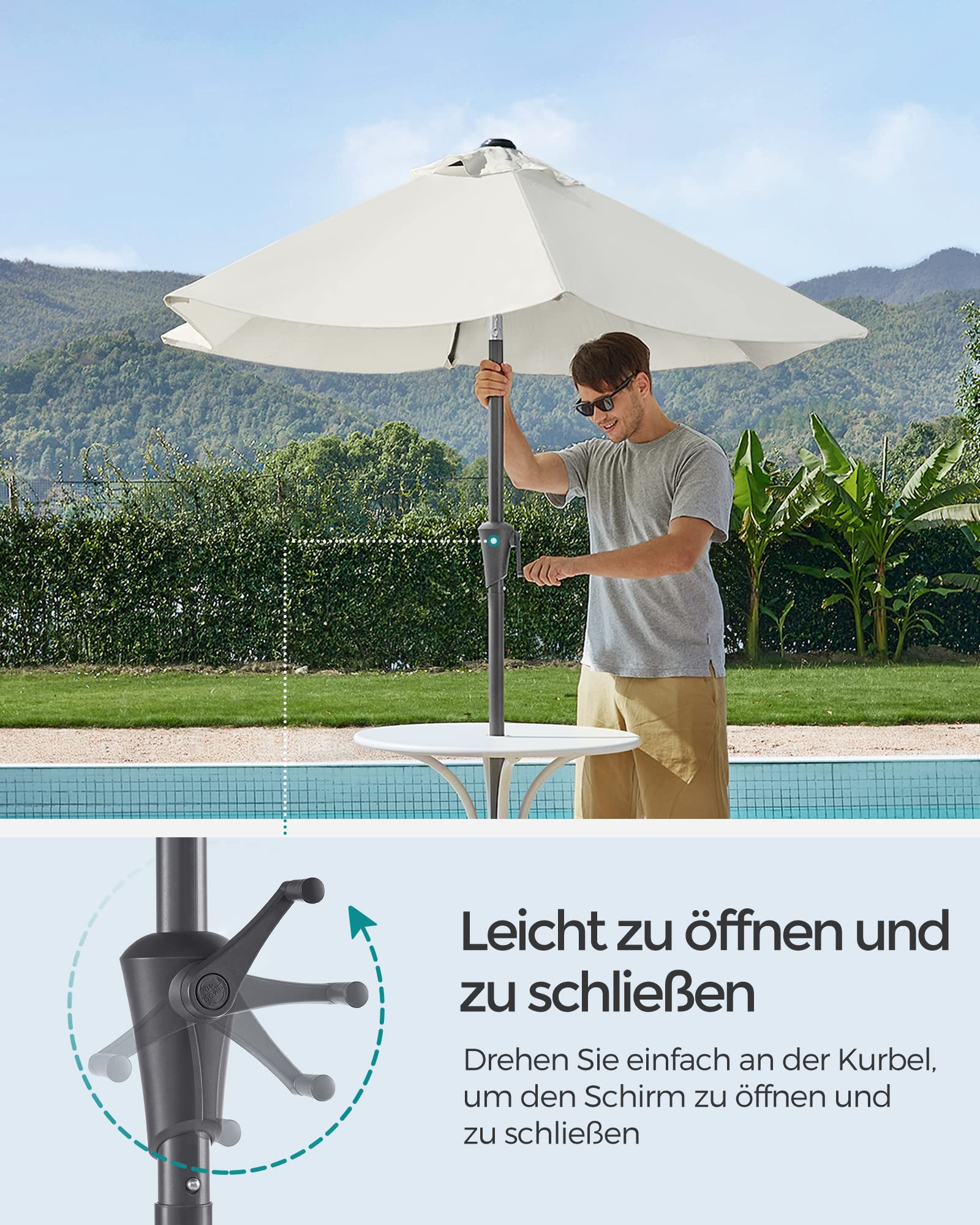 songmics-sonnenschirm-200-cm-mit-kurbel-upf-50-beige-gpu202m01 image 3