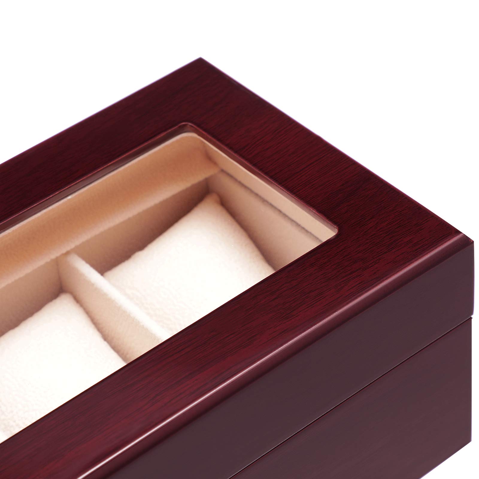 songmics-jow05rd-uhrenbox-holz-5-f-cher-mahagoni-glasdeckel image 5