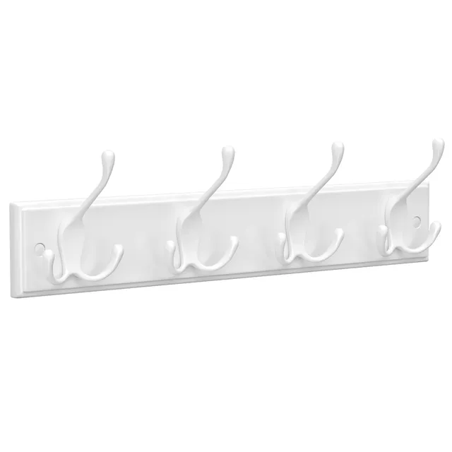 songmics-wandgarderobe-lhr30wt-garderobenleiste-mit-4-dreifach-haken-hellwarmwei image 1