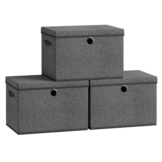 songmics-aufbewahrungsboxen-3er-set-43x30x30-cm-mit-deckel-und-griffen image 1