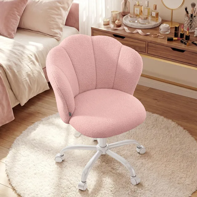 songmics-b-rostuhl-drehstuhl-fleece-pastellrosa-obg030sa01 image 1