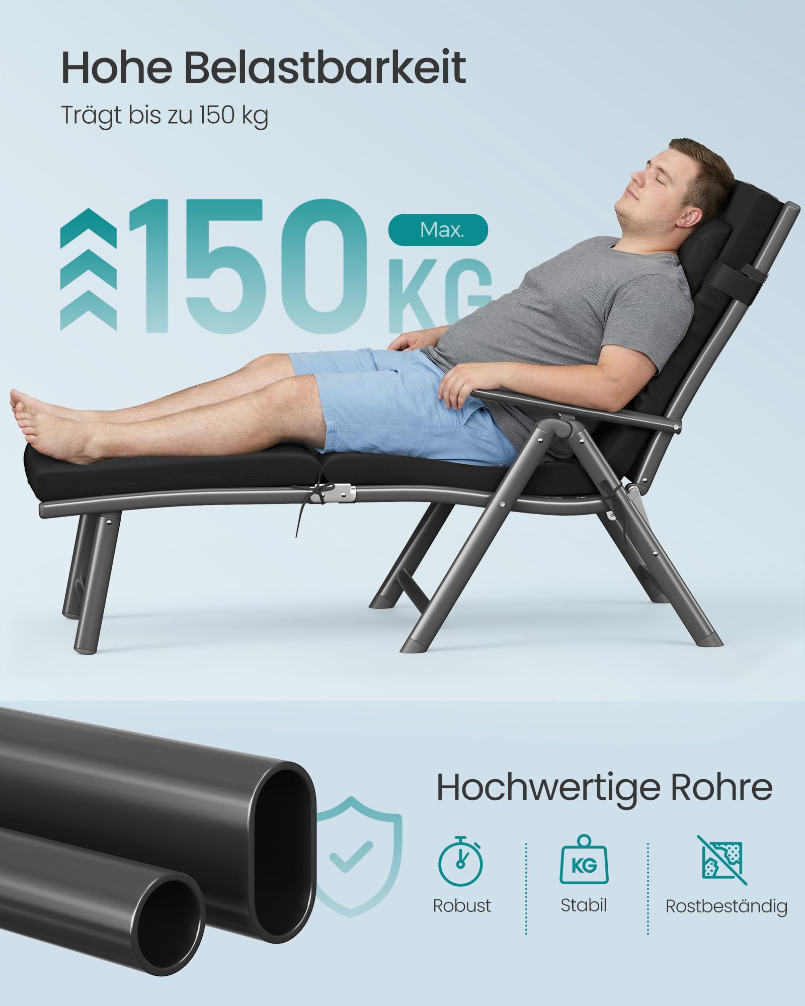 songmics-sonnenliege-klappbar-mit-6-cm-polster-schwarz image 7