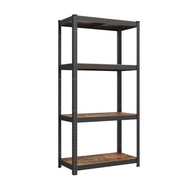 songmics-glr044b11-standregal-40-x-80-x-160-cm-vintagebraun-schwarz image 1