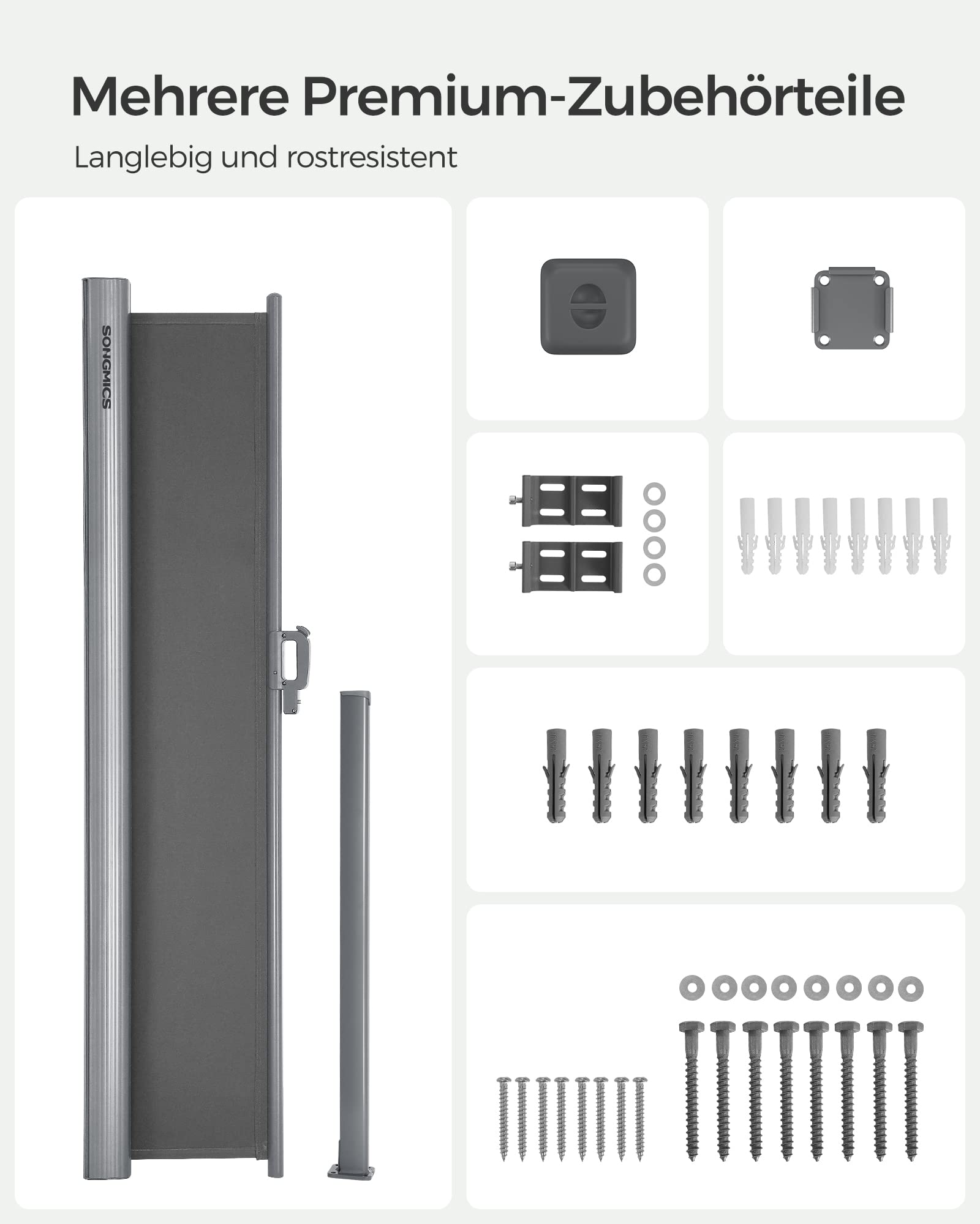 songmics-alu-seitenmarkise-ausziehbar-200-x-400-cm-anthrazit-gsa204g01 image 8