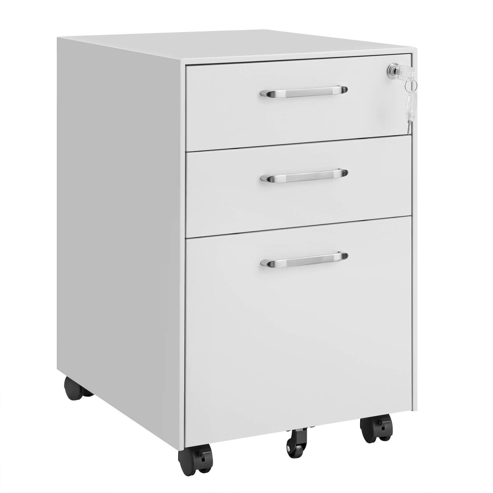 songmics-rollcontainer-stahl-wei-mit-3-schubladen-ofc010w01 image 1