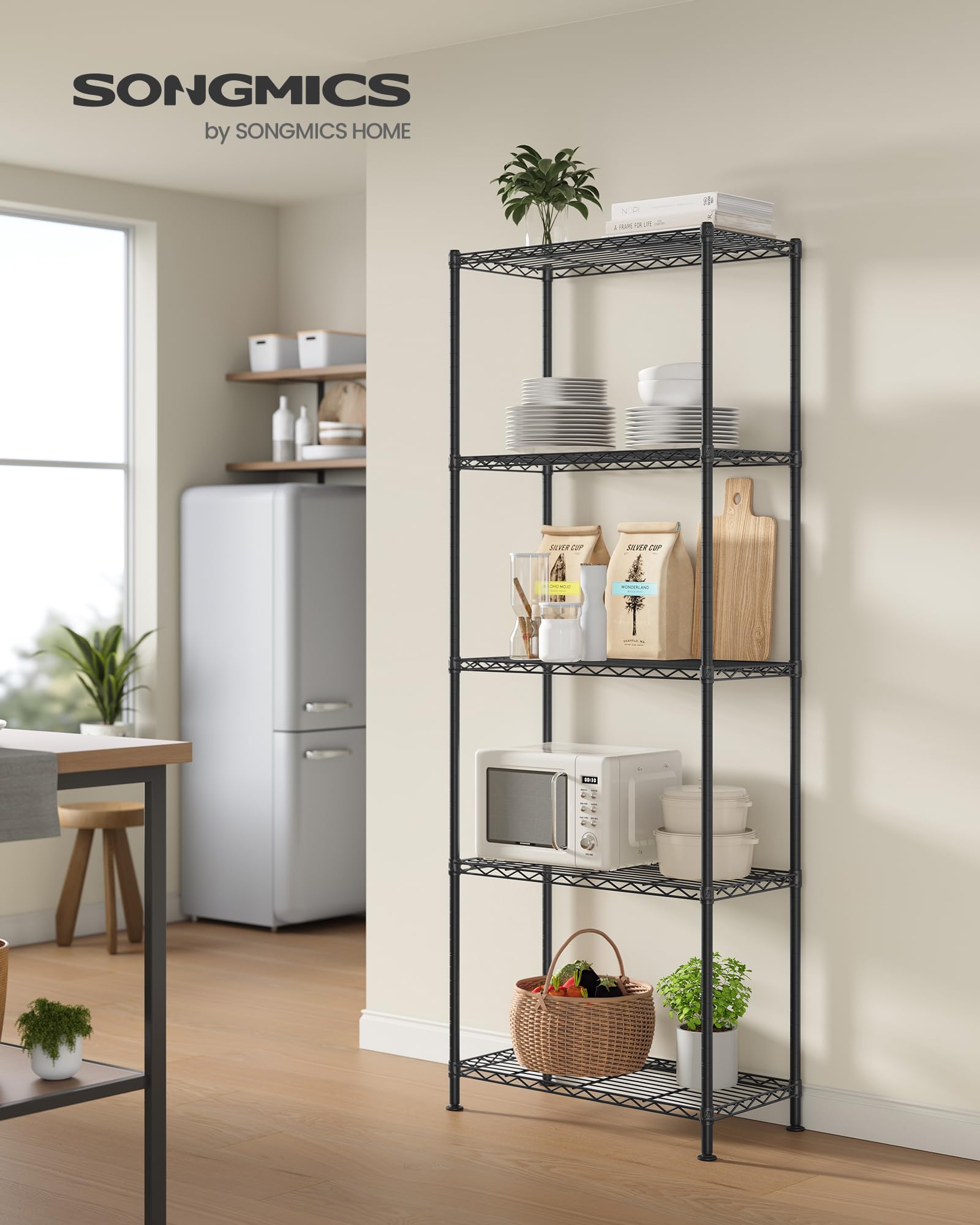songmics-regal-metallregal-5-ebenen-30-x-60-x-161-cm-tintenschwarz-lgr165bh01 image 2
