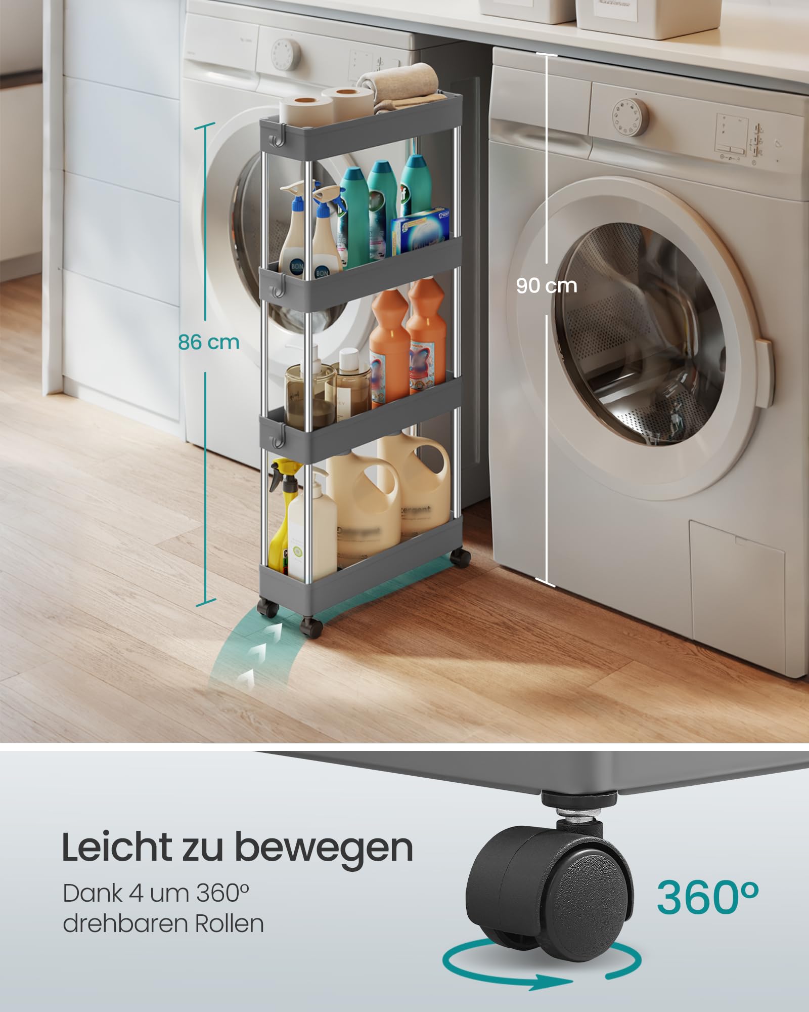 songmics-rollwagen-k-chenwagen-ksc008g01-4-ebenen-grau image 6