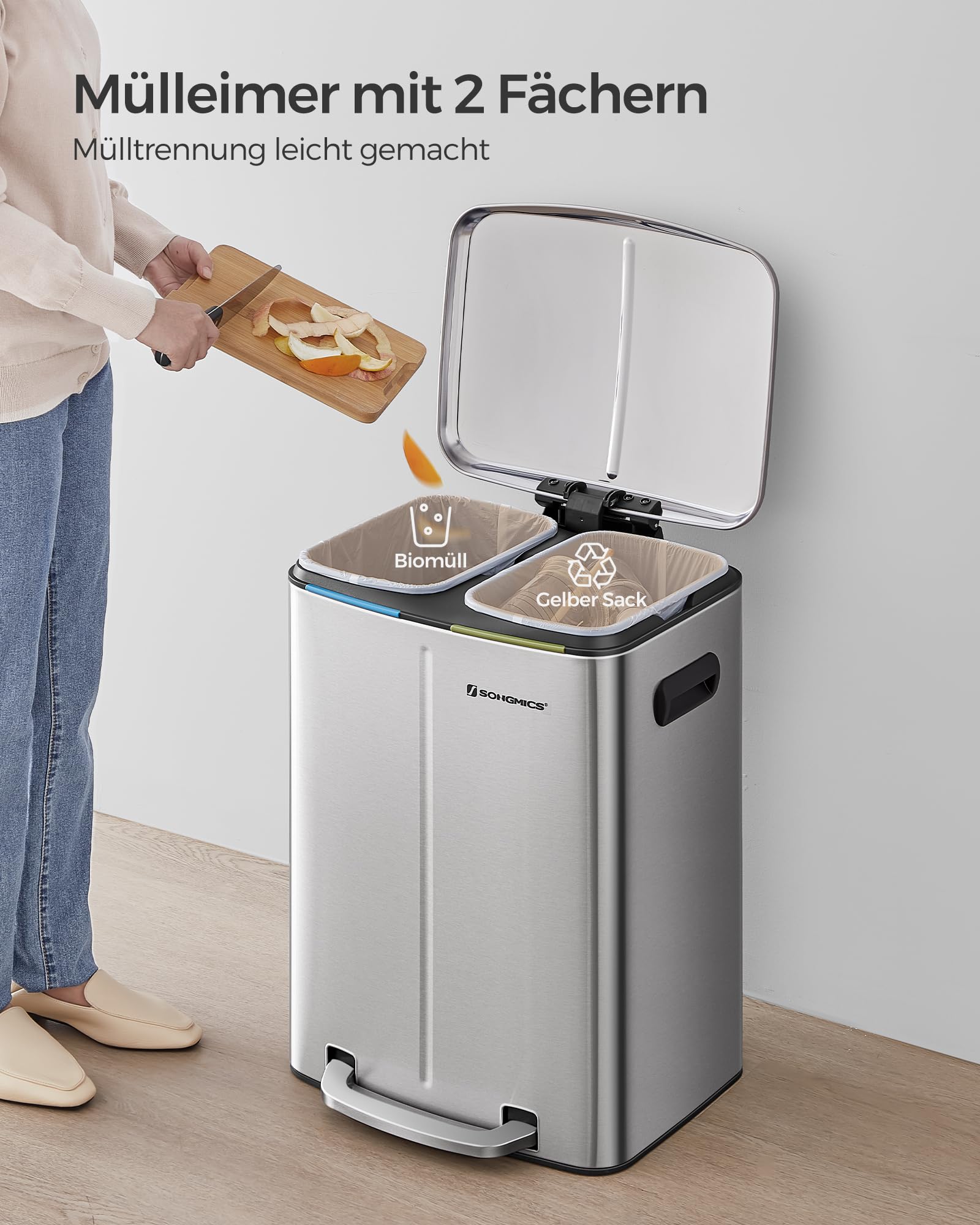 songmics-m-lleimer-k-che-edelstahl-2x20l-mit-pedal image 3