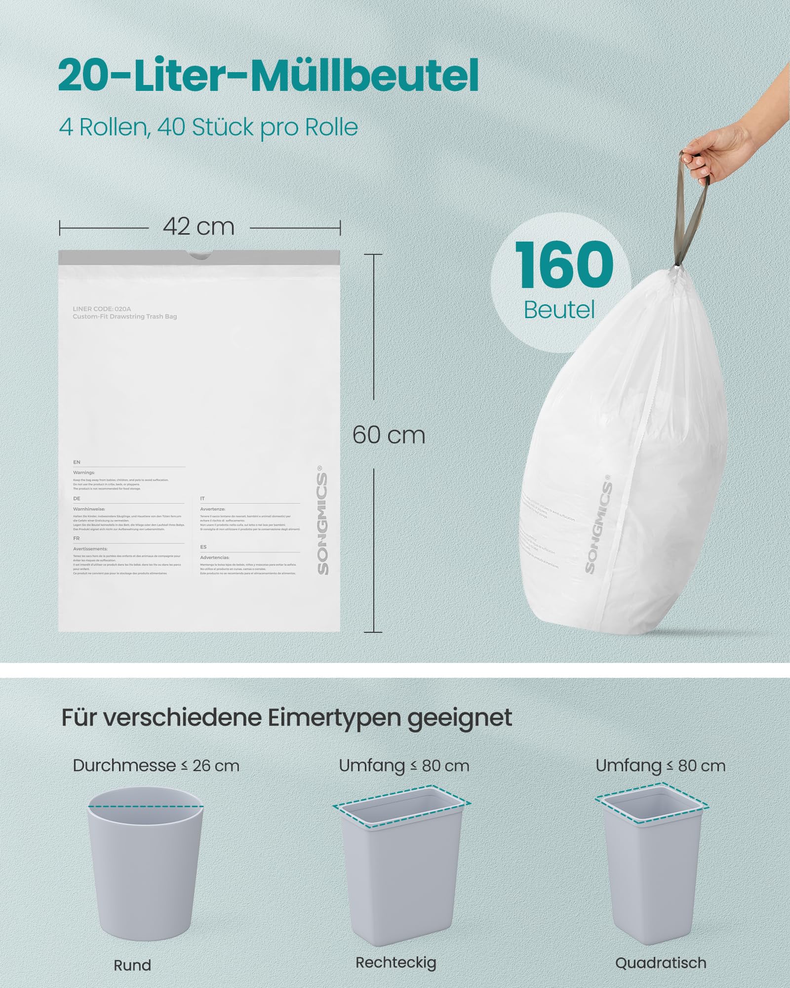 songmics-m-llbeutel-mit-zugband-20-liter-code-l-160-st-ck-wei image 4