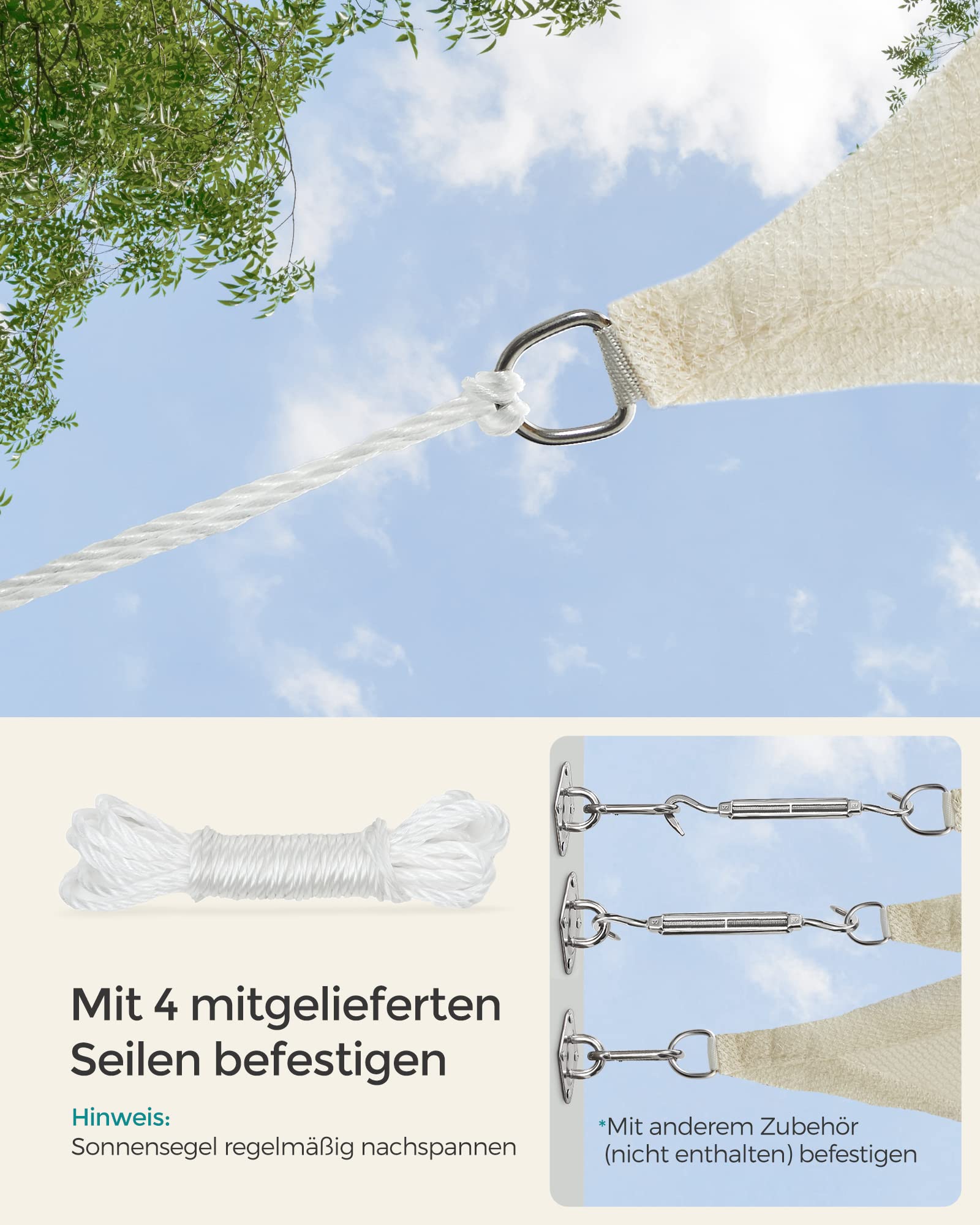 songmics-sonnensegel-quadratisch-2-x-2-m-hdpe-beige-gss22iv image 8