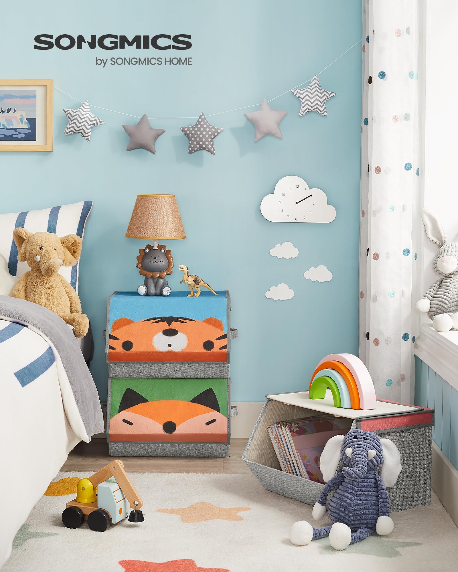 songmics-aufbewahrungsboxen-3er-set-rfb760p03-faltboxen-mit-tier-motiv-und-magne image 2