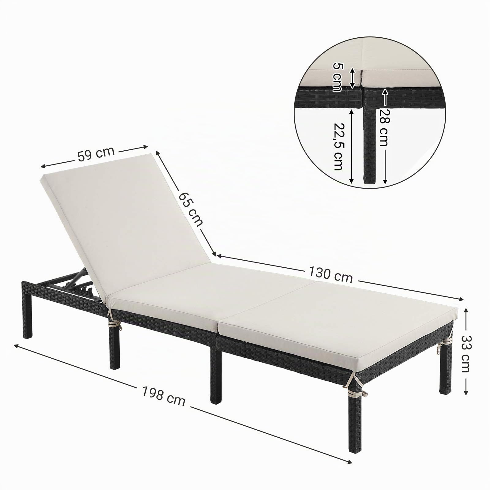 songmics-sonnenliege-gartenliege-polyrattan-beige-gcb27brv2 image 3