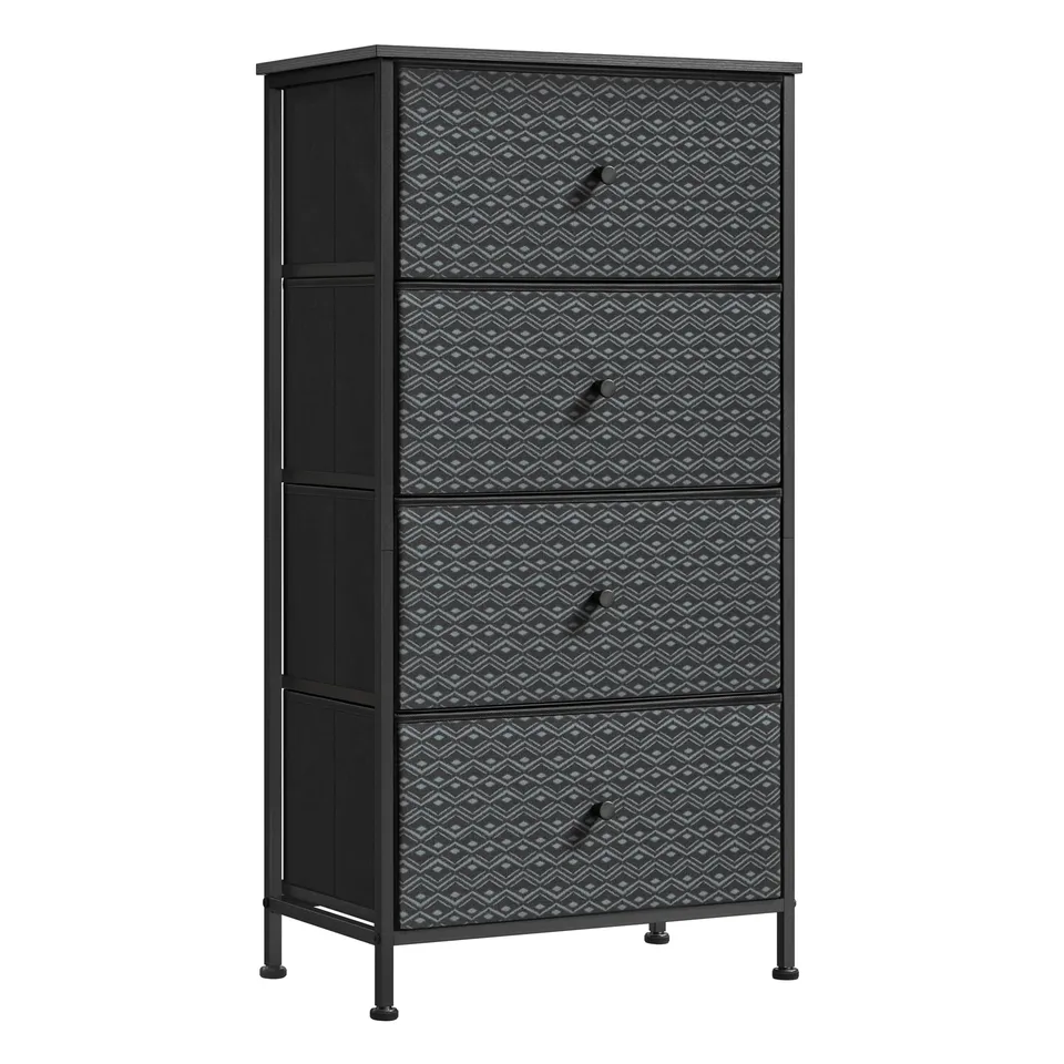 songmics-kommode-mit-4-stoffschubladen-30-x-51-x-99-cm-ebenholzschwarz-lts114b01 image 1