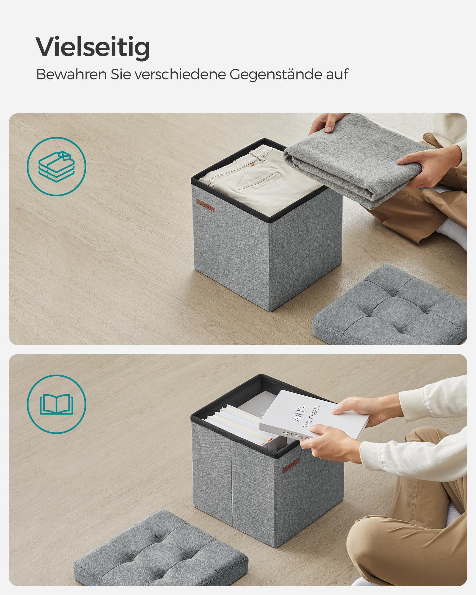 songmics-aufbewahrungshocker-lsf028g02-faltbarer-sitzw-rfel-30x30x30-cm-hellgrau image 5