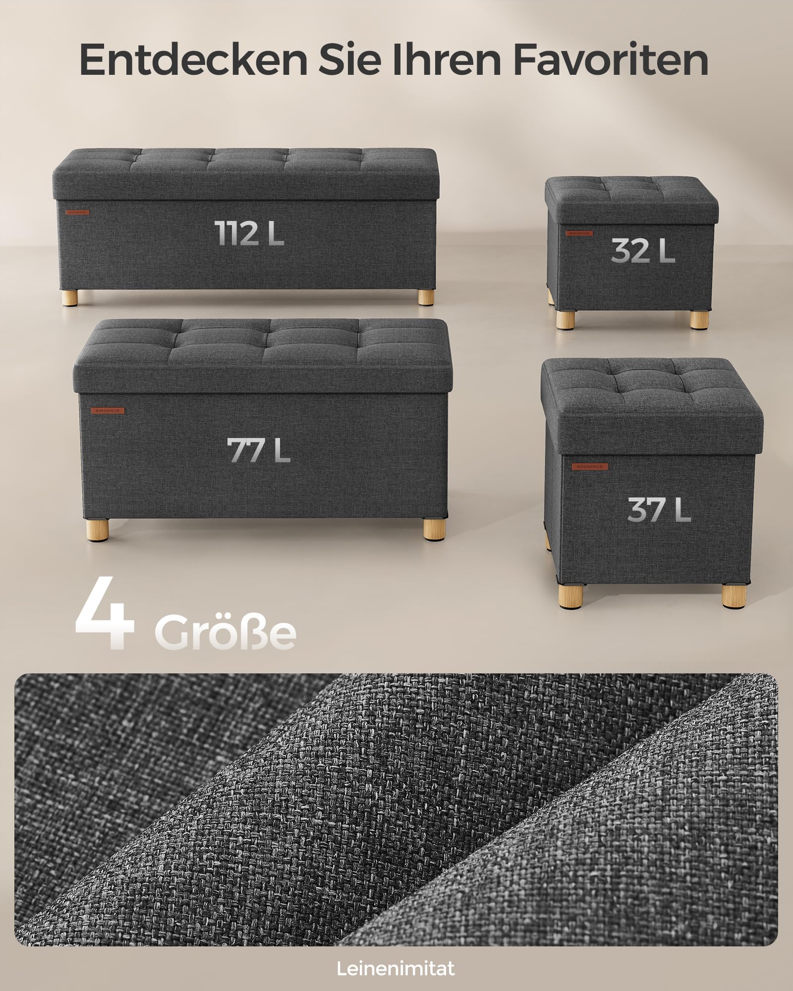 songmics-sitzhocker-mit-stauraum-lsf14gyz-38-x-38-cm-schiefergrau-bis-300-kg image 6
