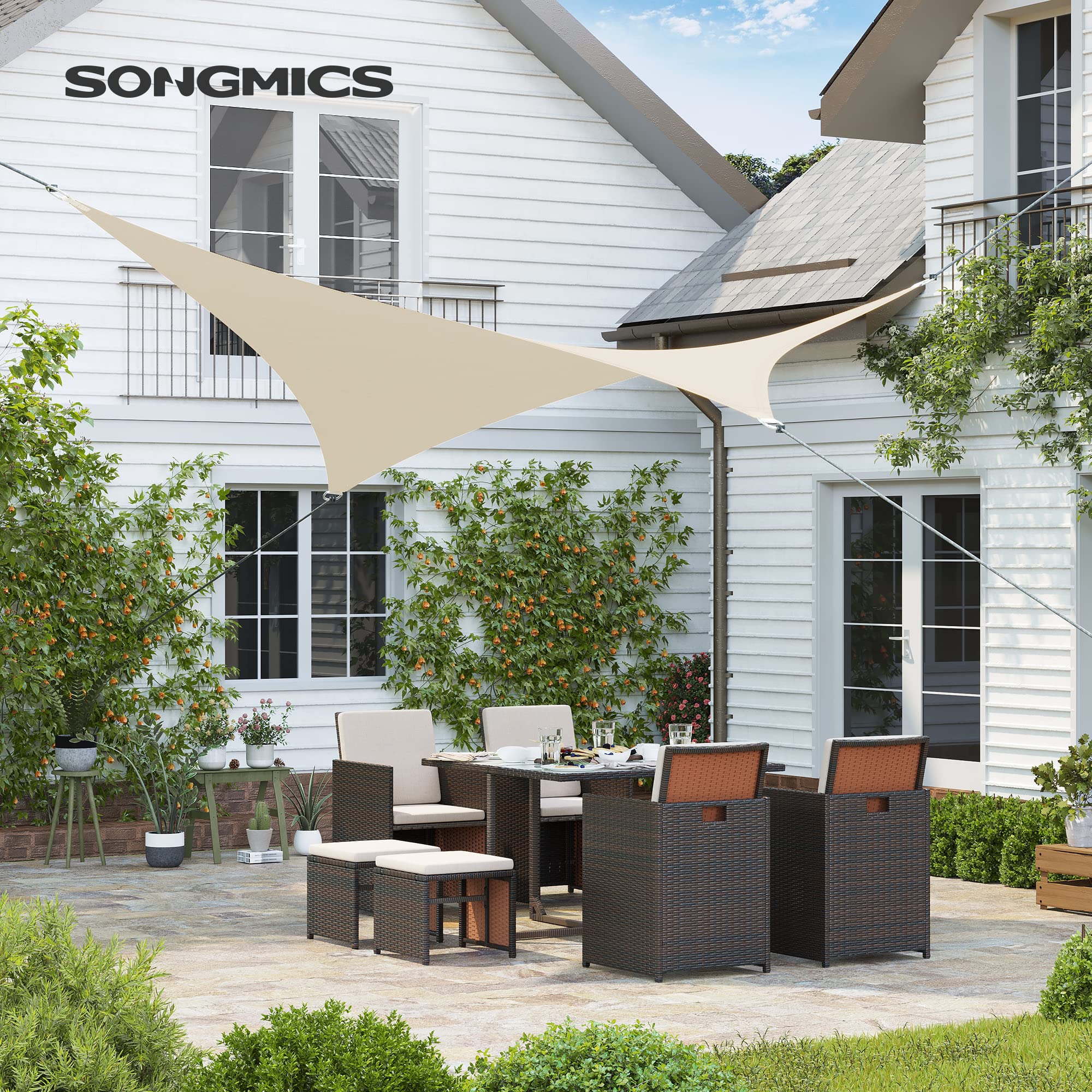 songmics-sonnensegel-3-7-x-3-7-m-hdpe-beige-gss002m01 image 2