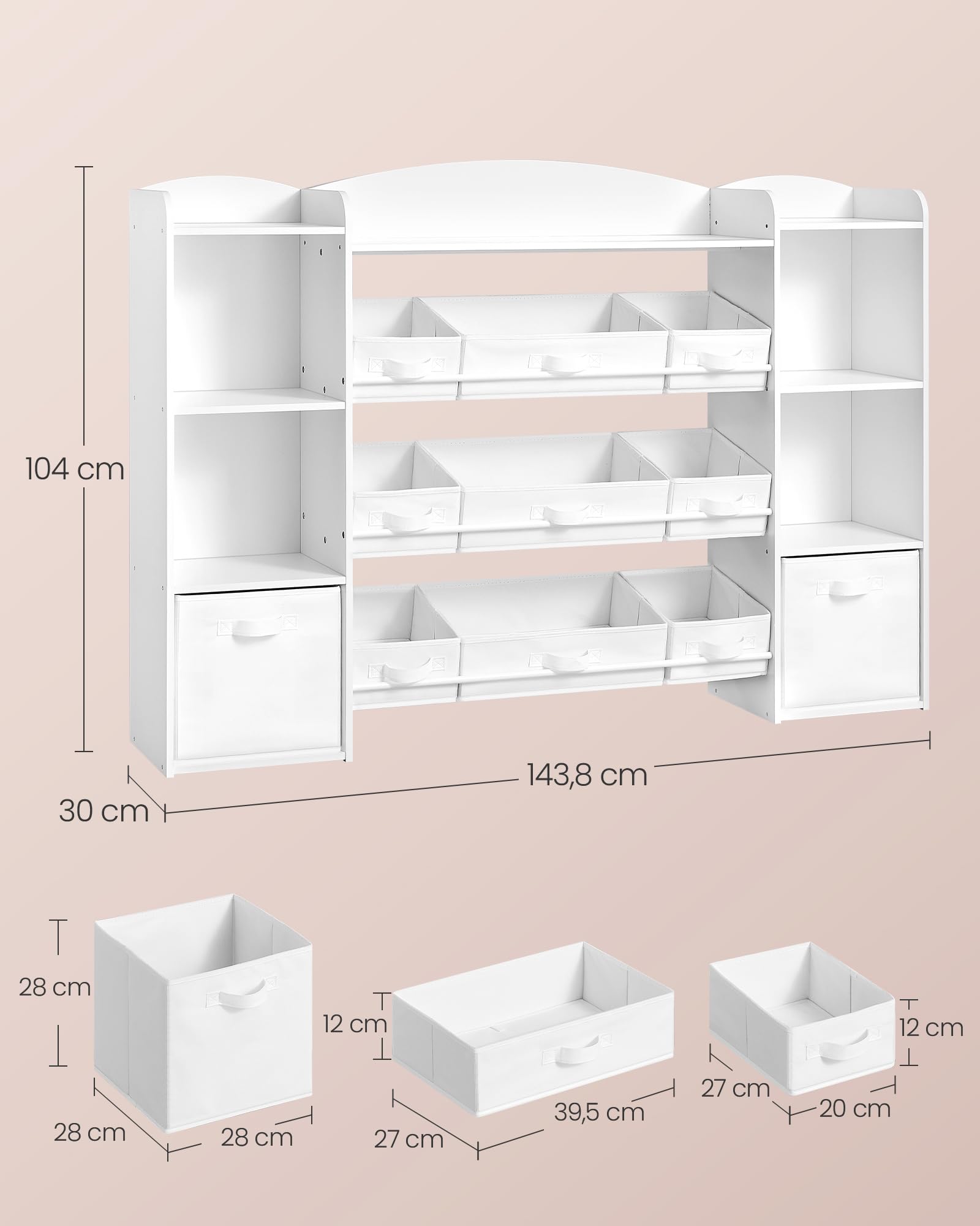 songmics-kinderregal-mit-4-f-chern-und-11-boxen-wei-143-8-cm image 3