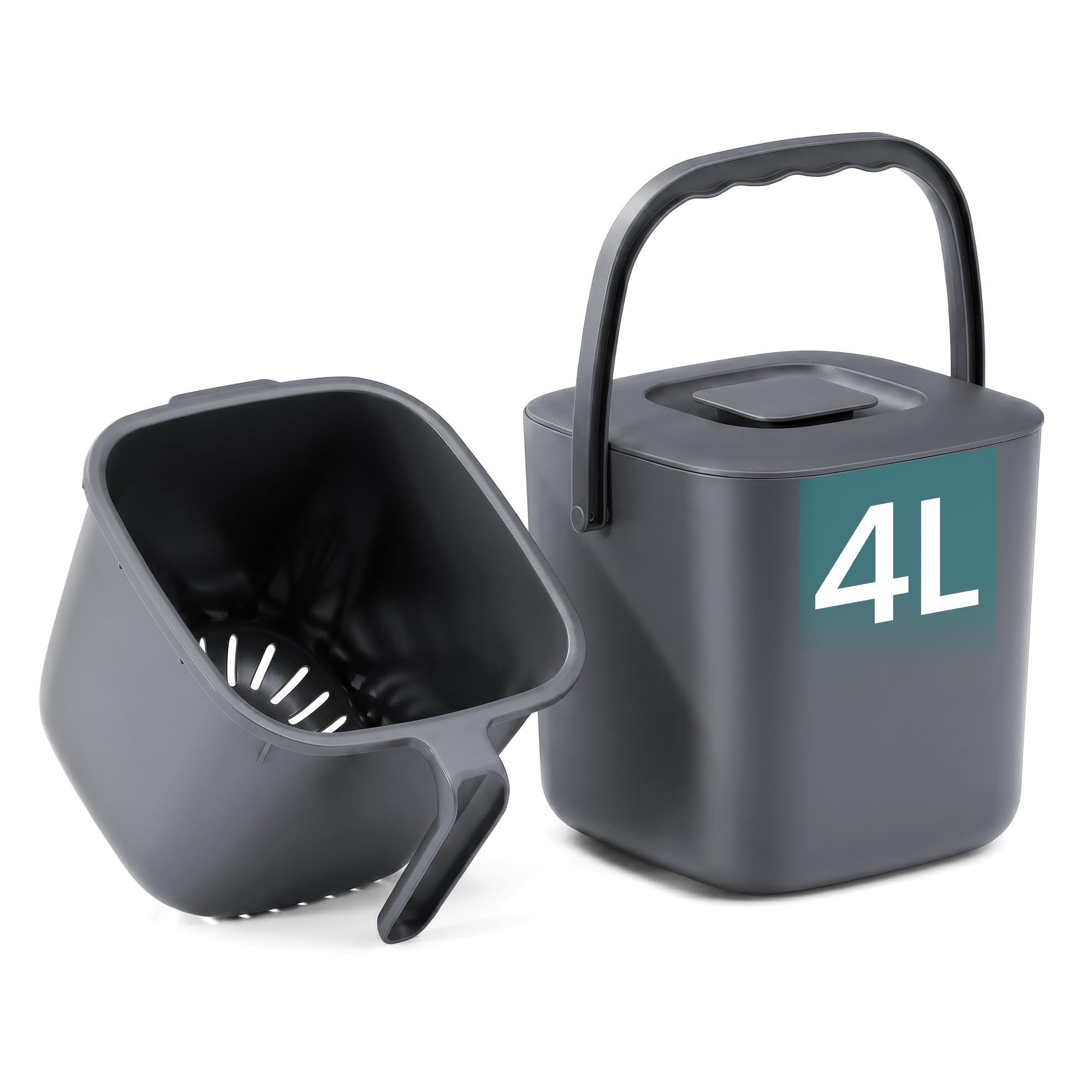 songmics-biom-lleimer-k-che-7-l-mit-deckel-abtropfkorb-und-tragegriff-schwarz image 8