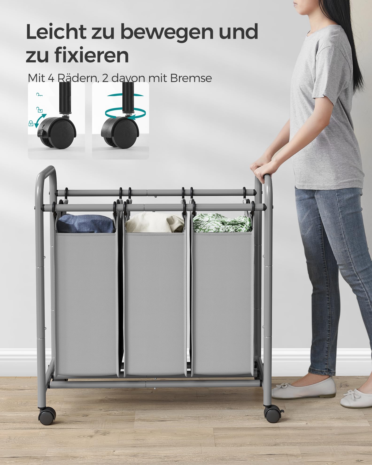songmics-w-schekorb-lsf003gs-3-f-cher-w-schesortierer-132-l-mit-rollen-grau image 8