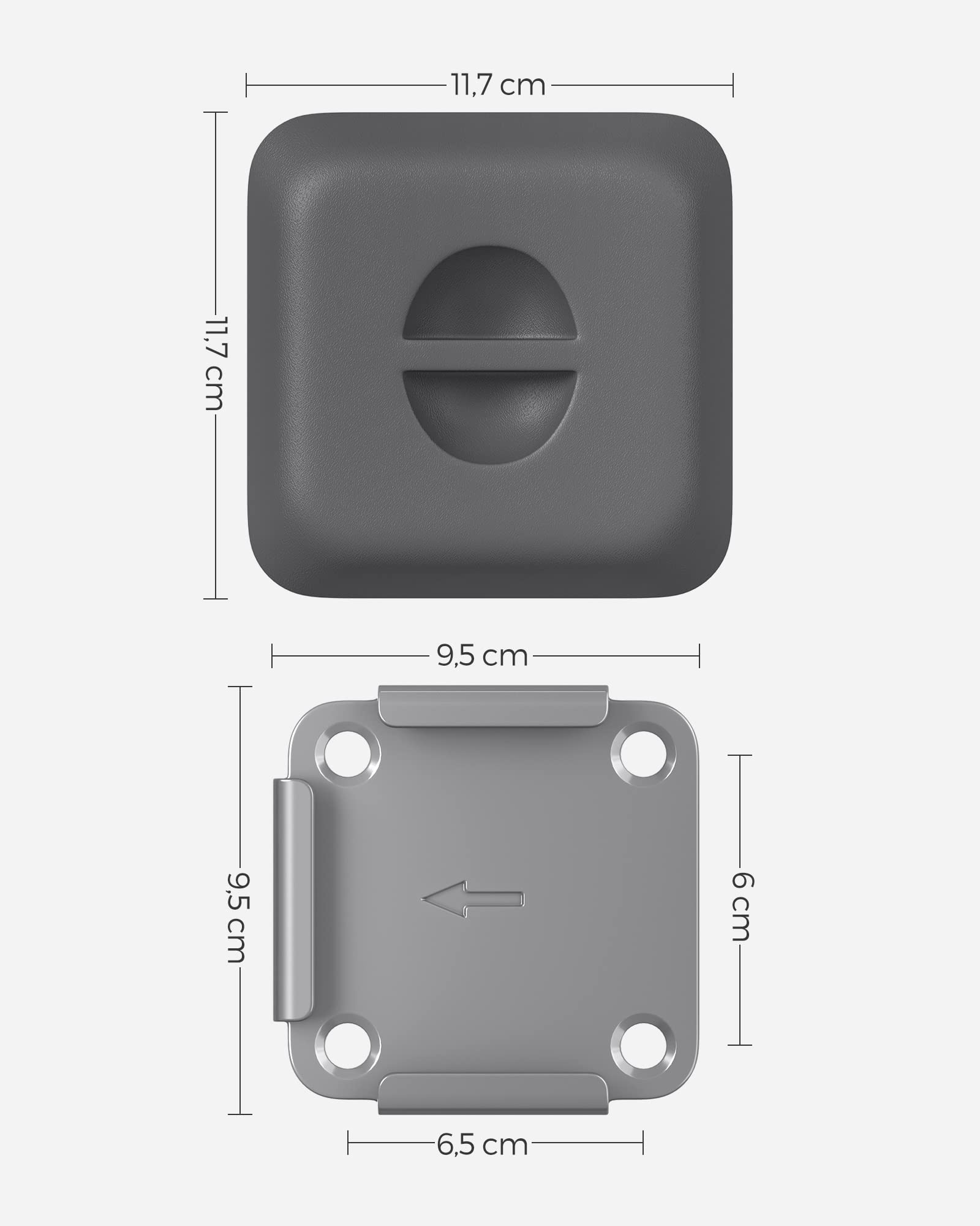 songmics-bodenhalterung-gsa004-f-r-seitenmarkisen-pfosten-metall-grau-mit-deckel image 2